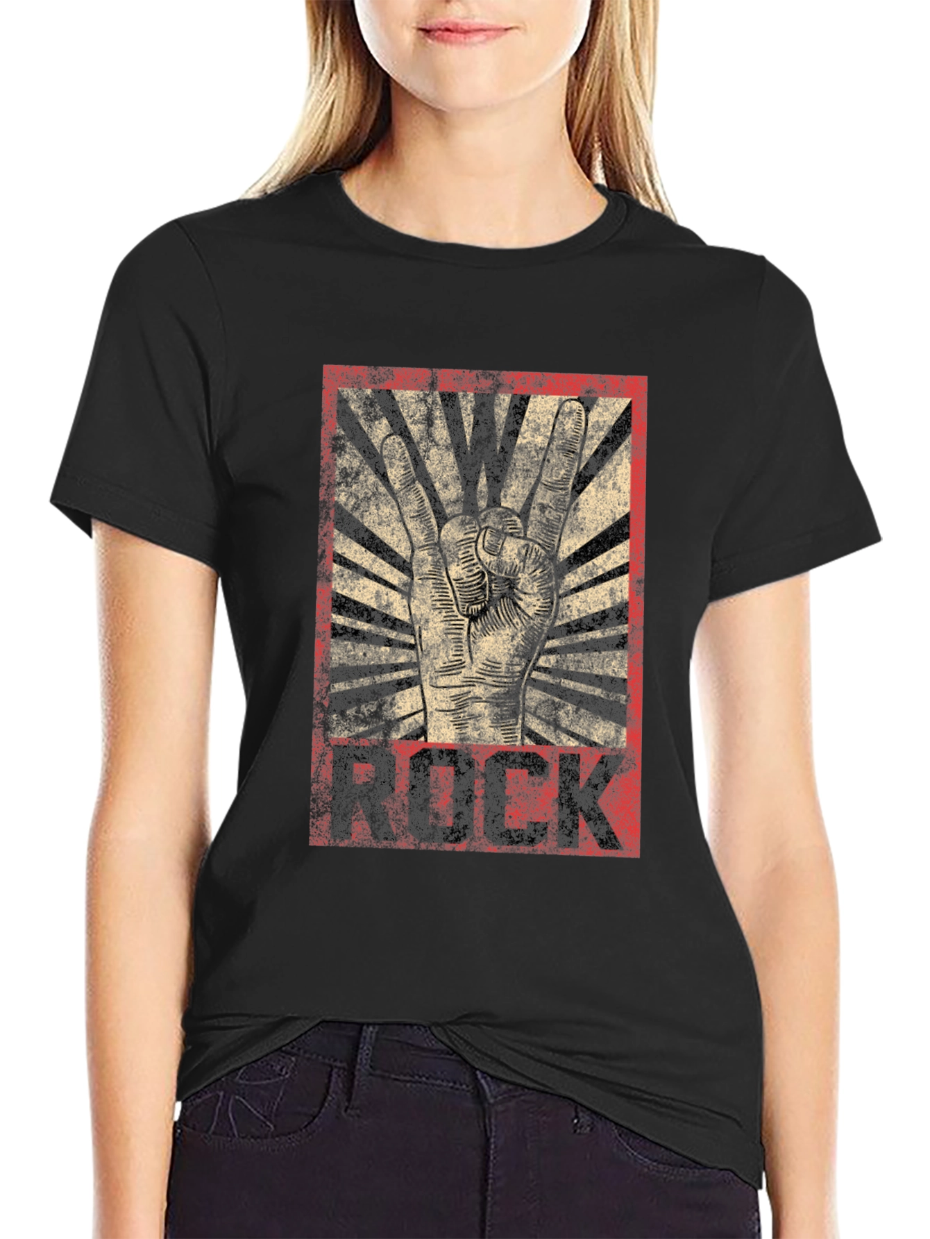 Rock Music Graphic T-Shirt - Black Cotton Tee