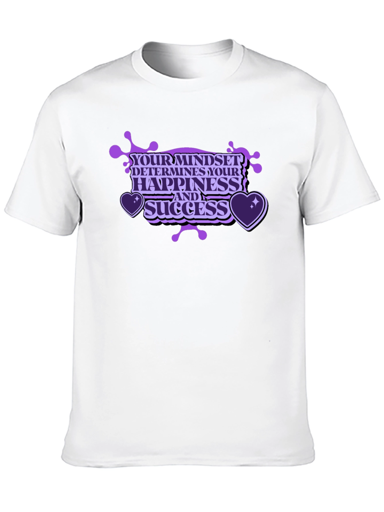 Mindset Happiness Success Black T-Shirt