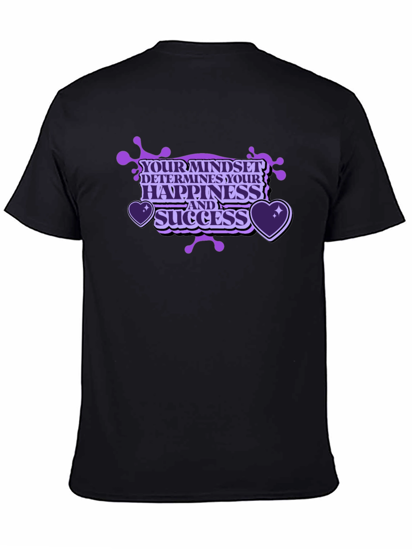 Mindset Happiness Success Black T-Shirt