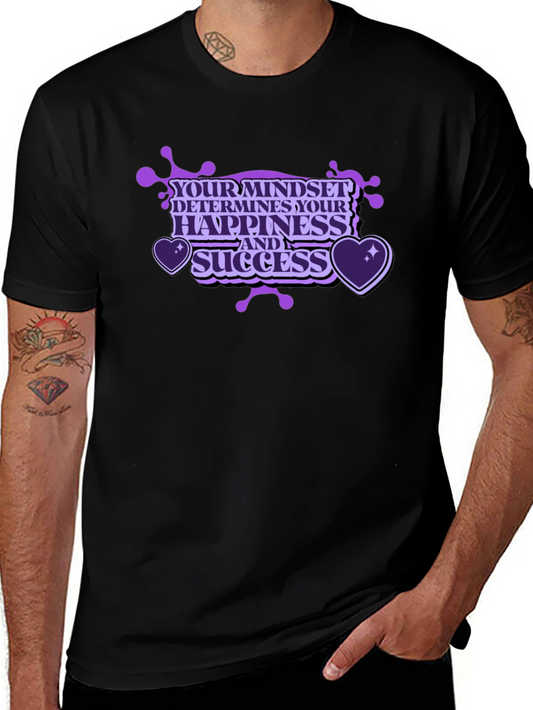 Mindset Happiness Success Black T-Shirt
