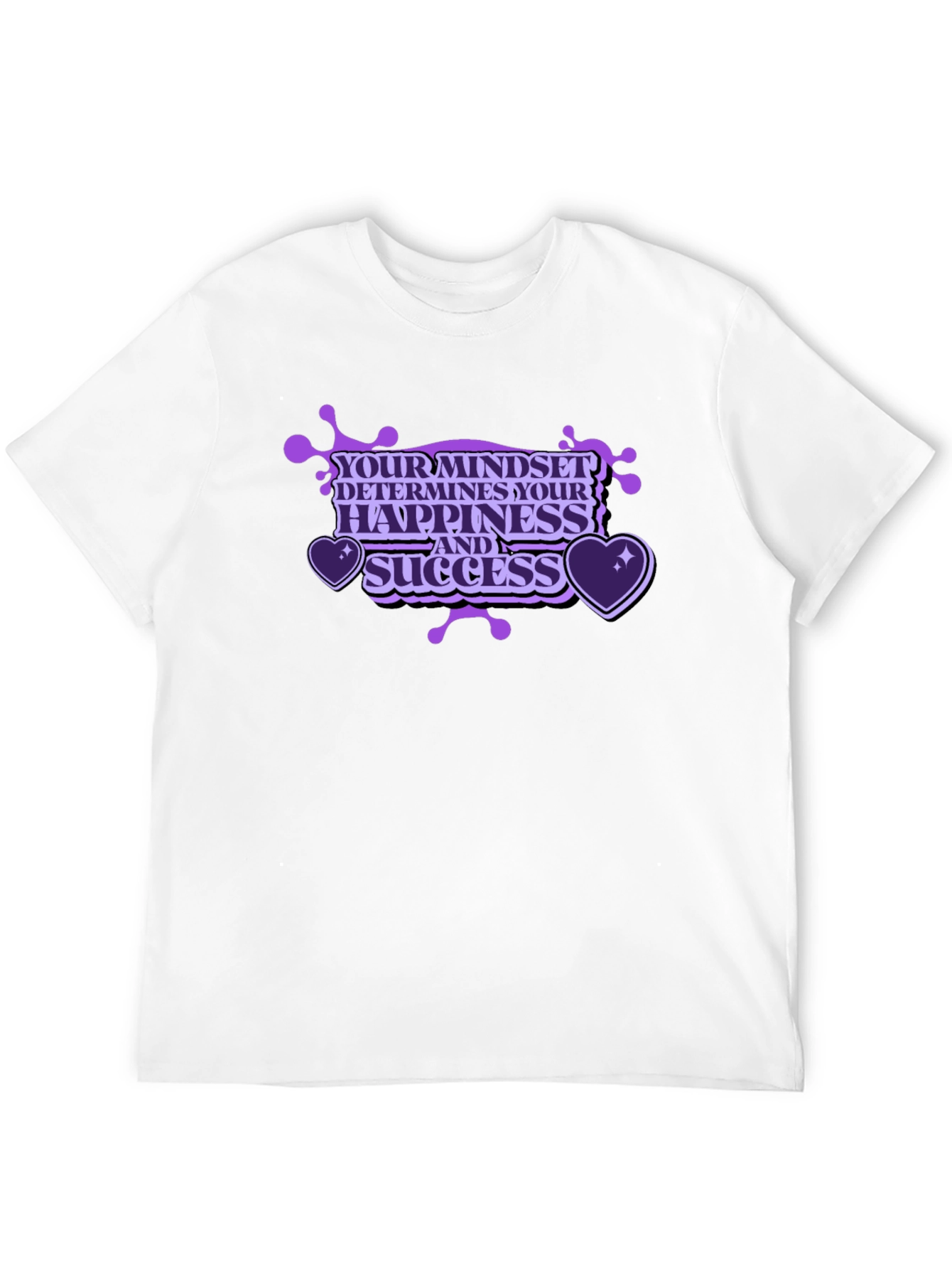 Mindset Happiness Success Black T-Shirt