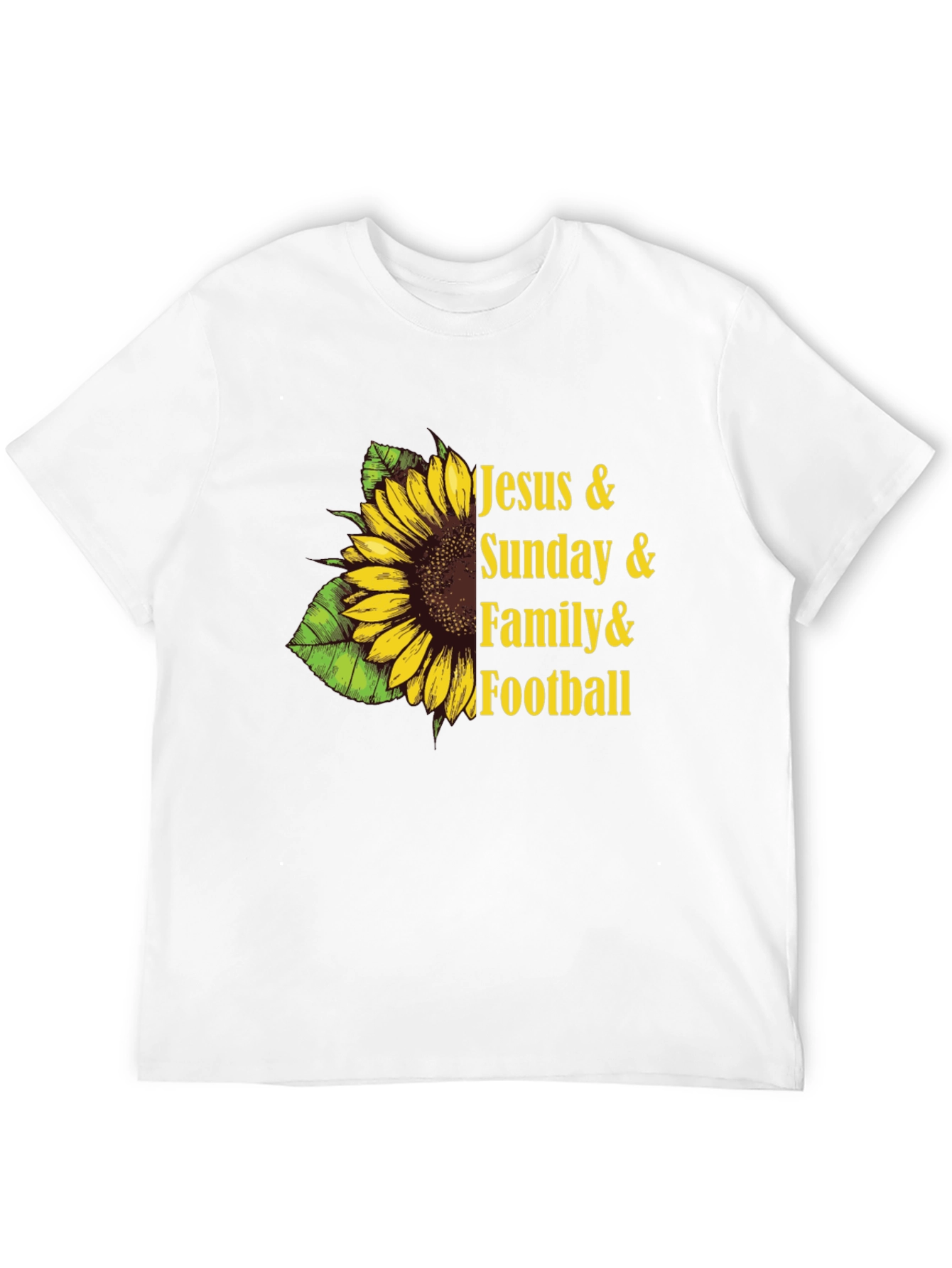 Jesus Sunday Family Football Sunflower Tee