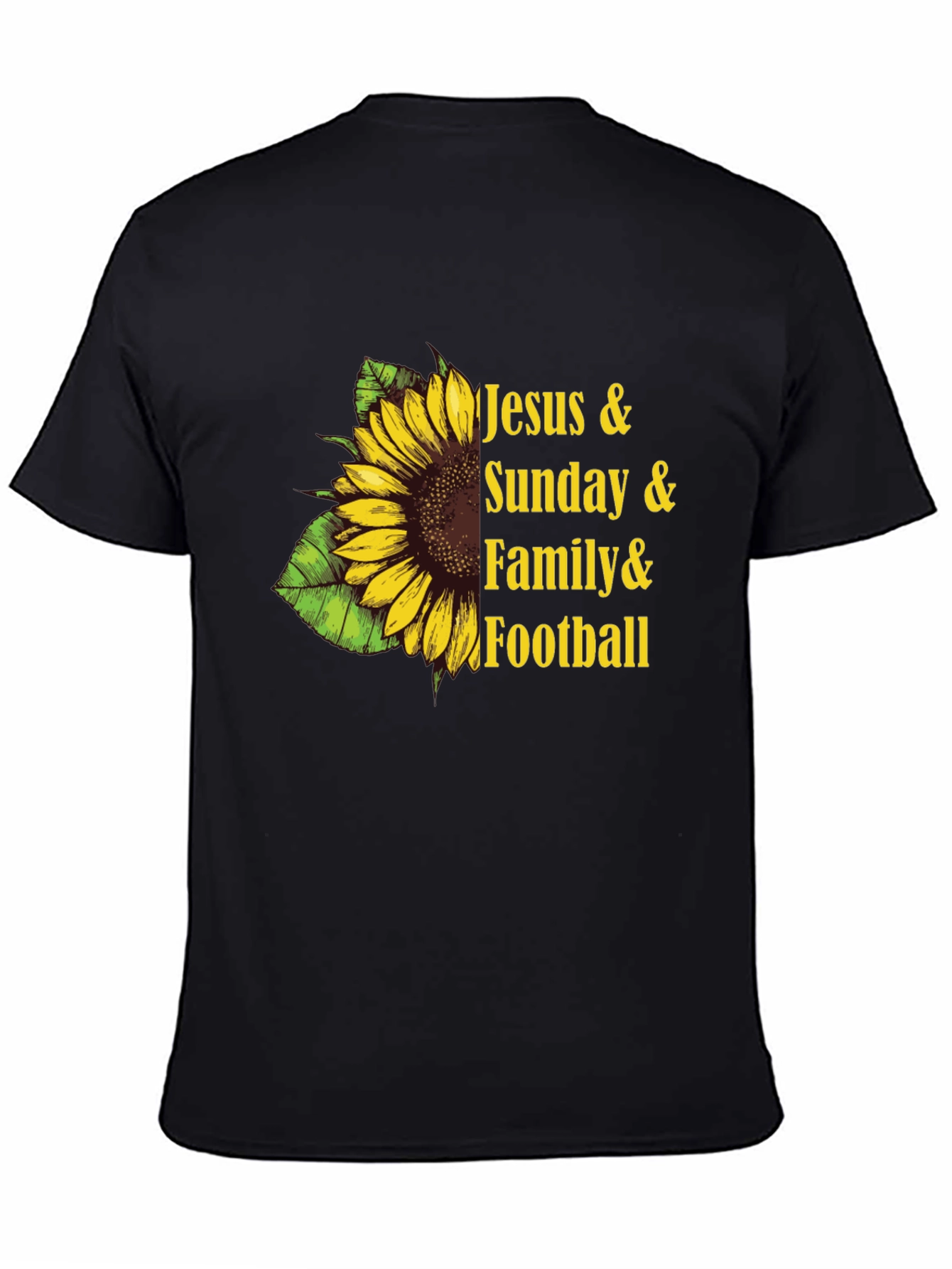 Jesus Sunday Family Football Sunflower Tee