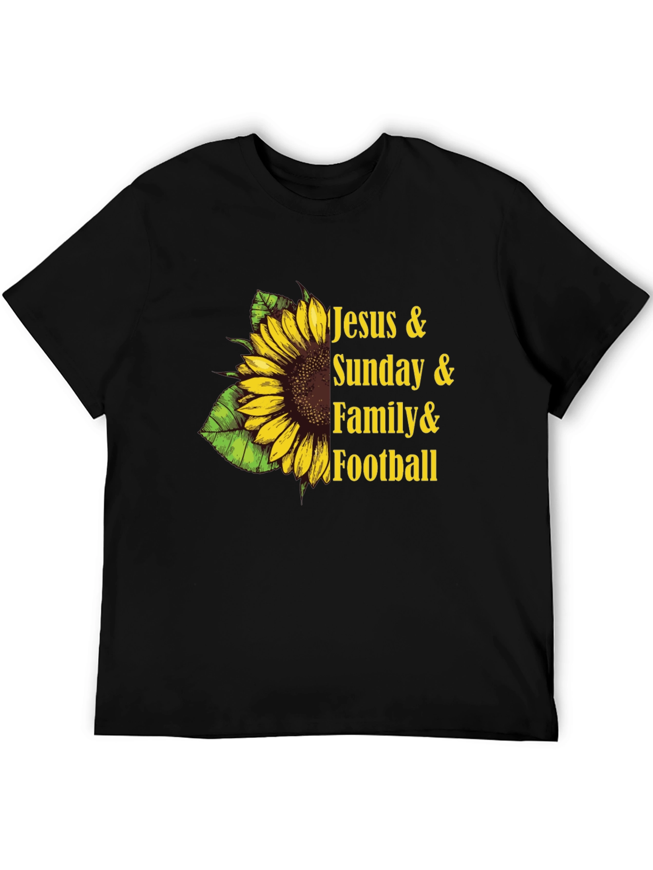Jesus Sunday Family Football Sunflower Tee