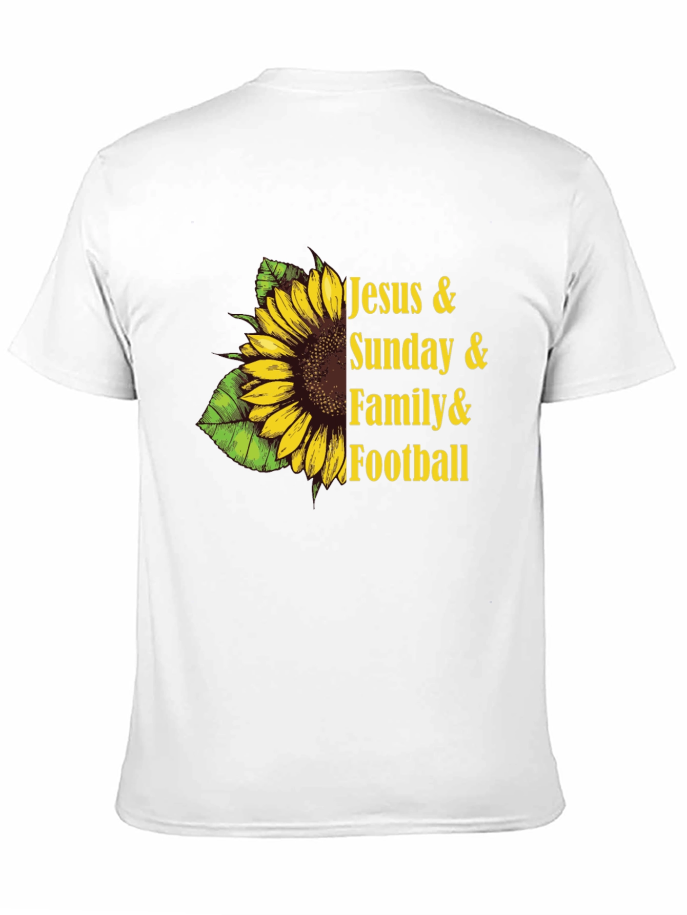 Jesus Sunday Family Football Sunflower Tee