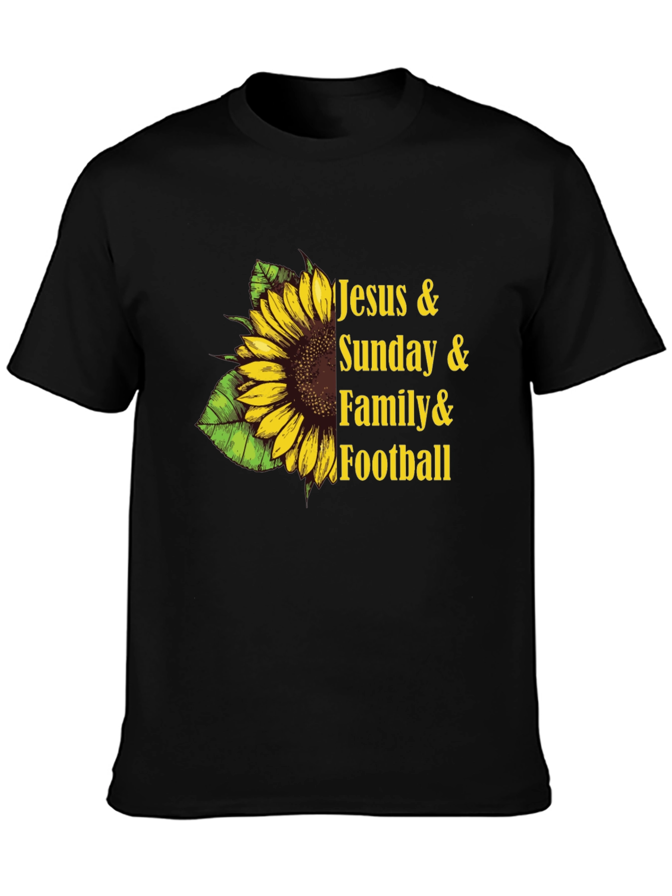 Jesus Sunday Family Football Sunflower Tee