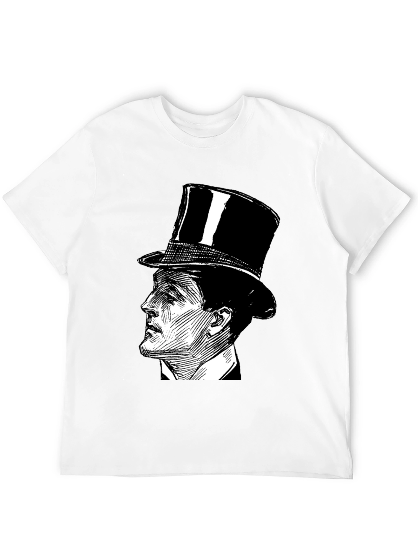 Top Hat Gentleman Graphic Tee - Black