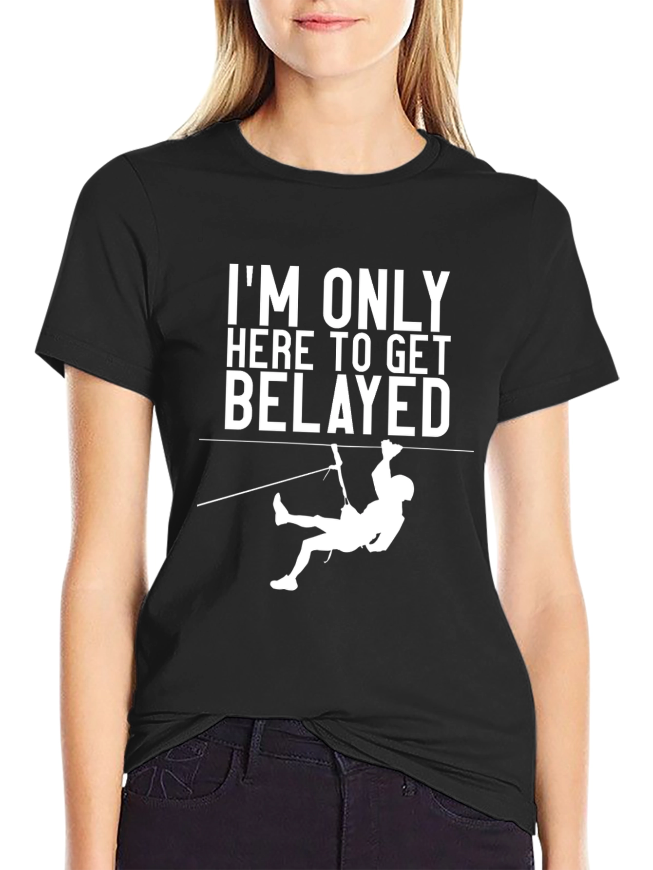 Rock Climbing Belay T-Shirt - Get Belayed