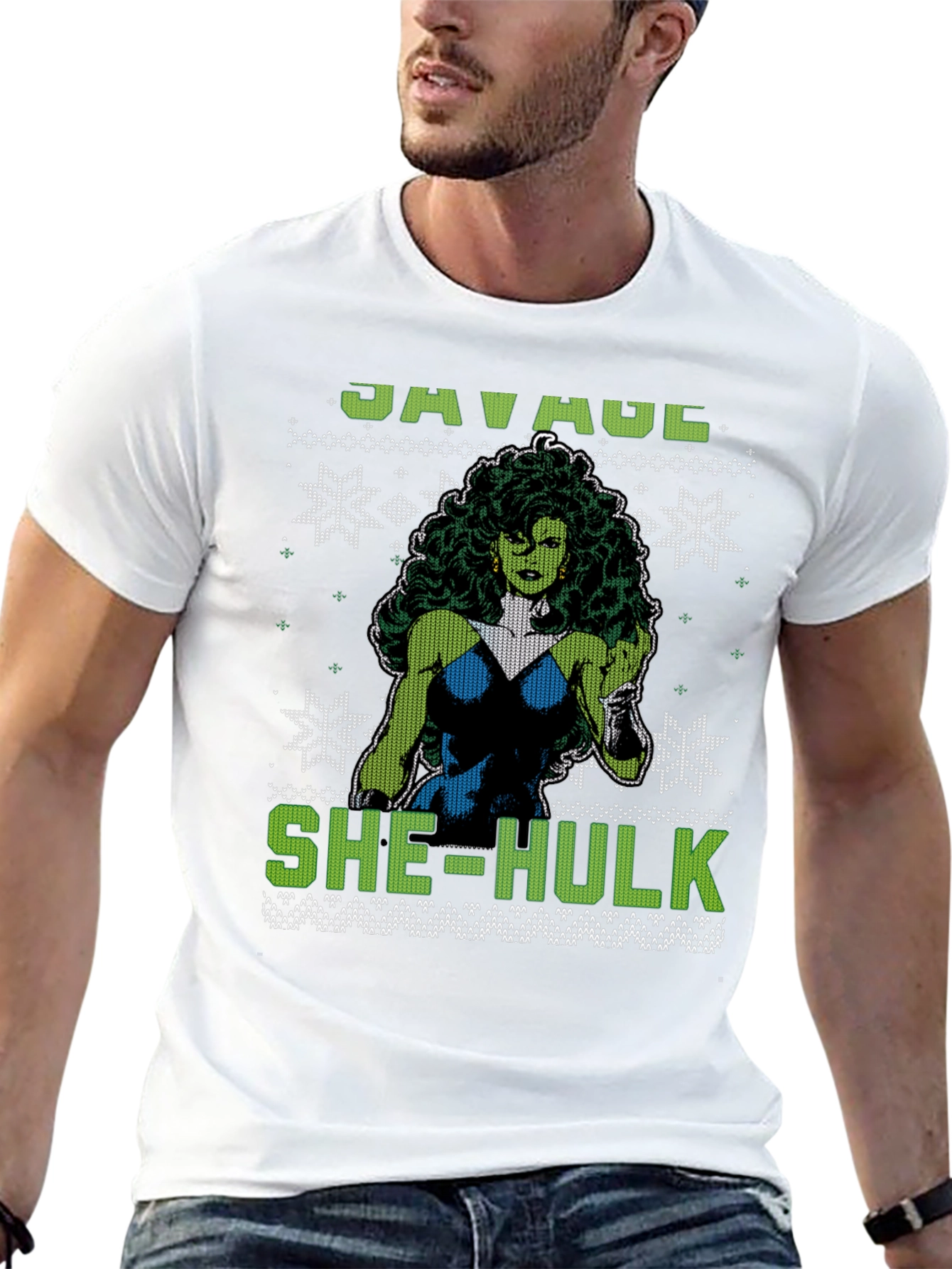 Savage She-Hulk Ugly Christmas Sweater T-Shirt