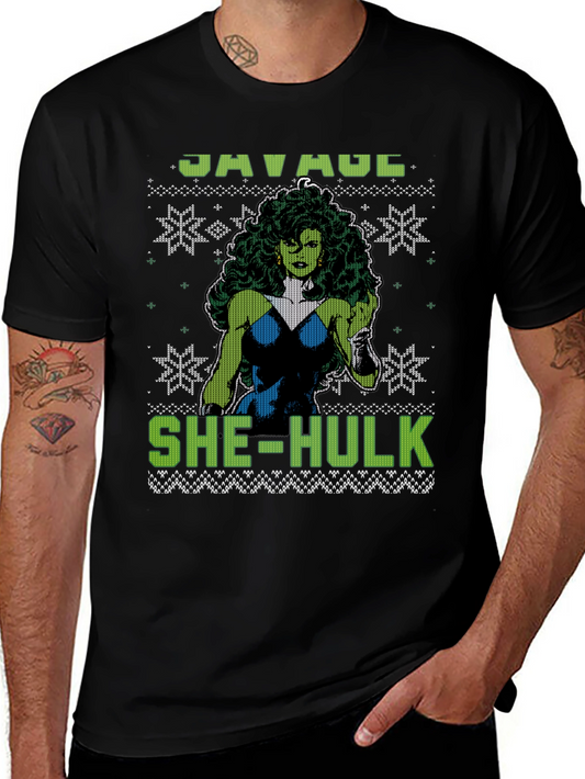 Savage She-Hulk Ugly Christmas Sweater T-Shirt