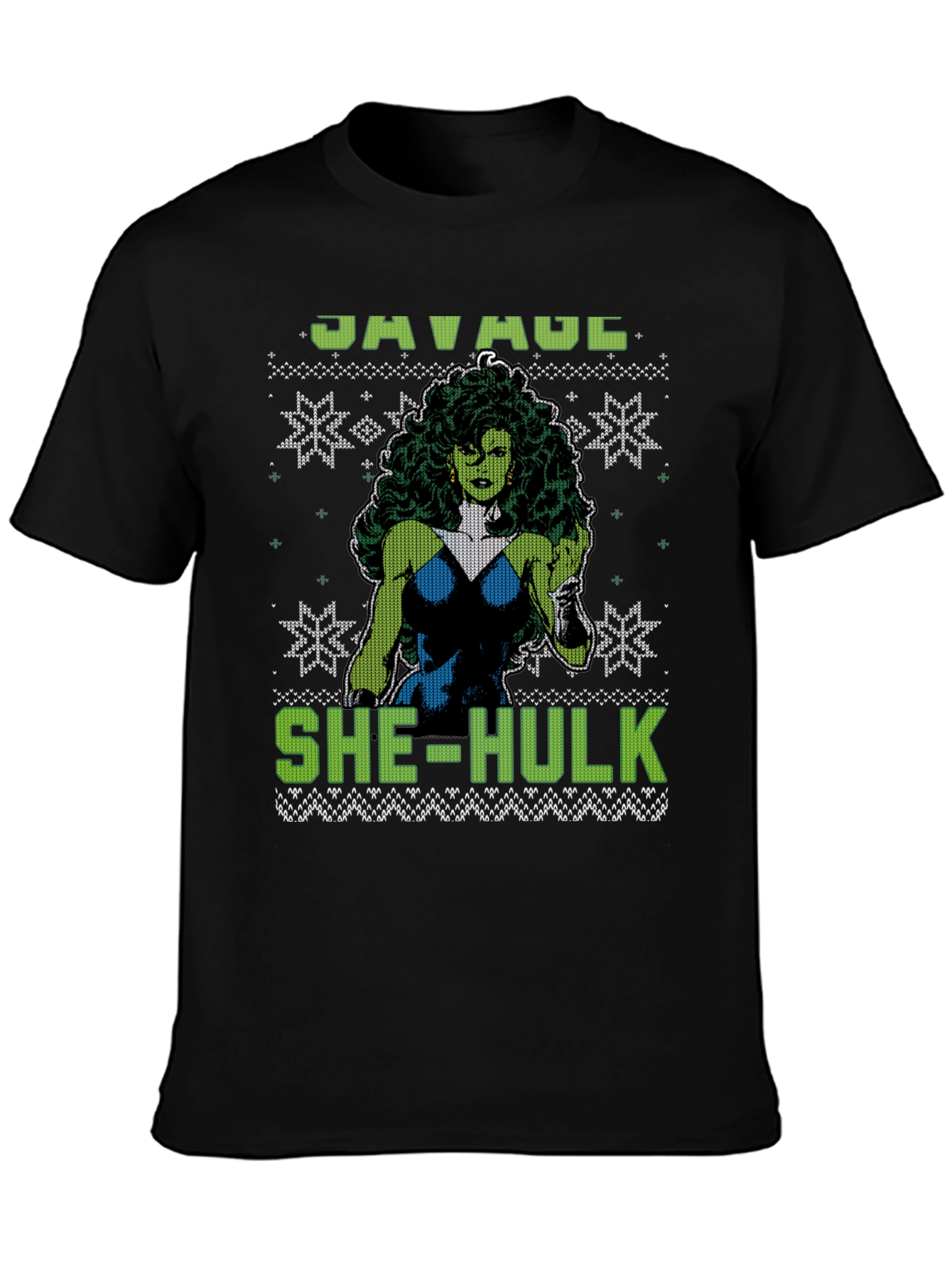 Savage She-Hulk Ugly Christmas Sweater T-Shirt