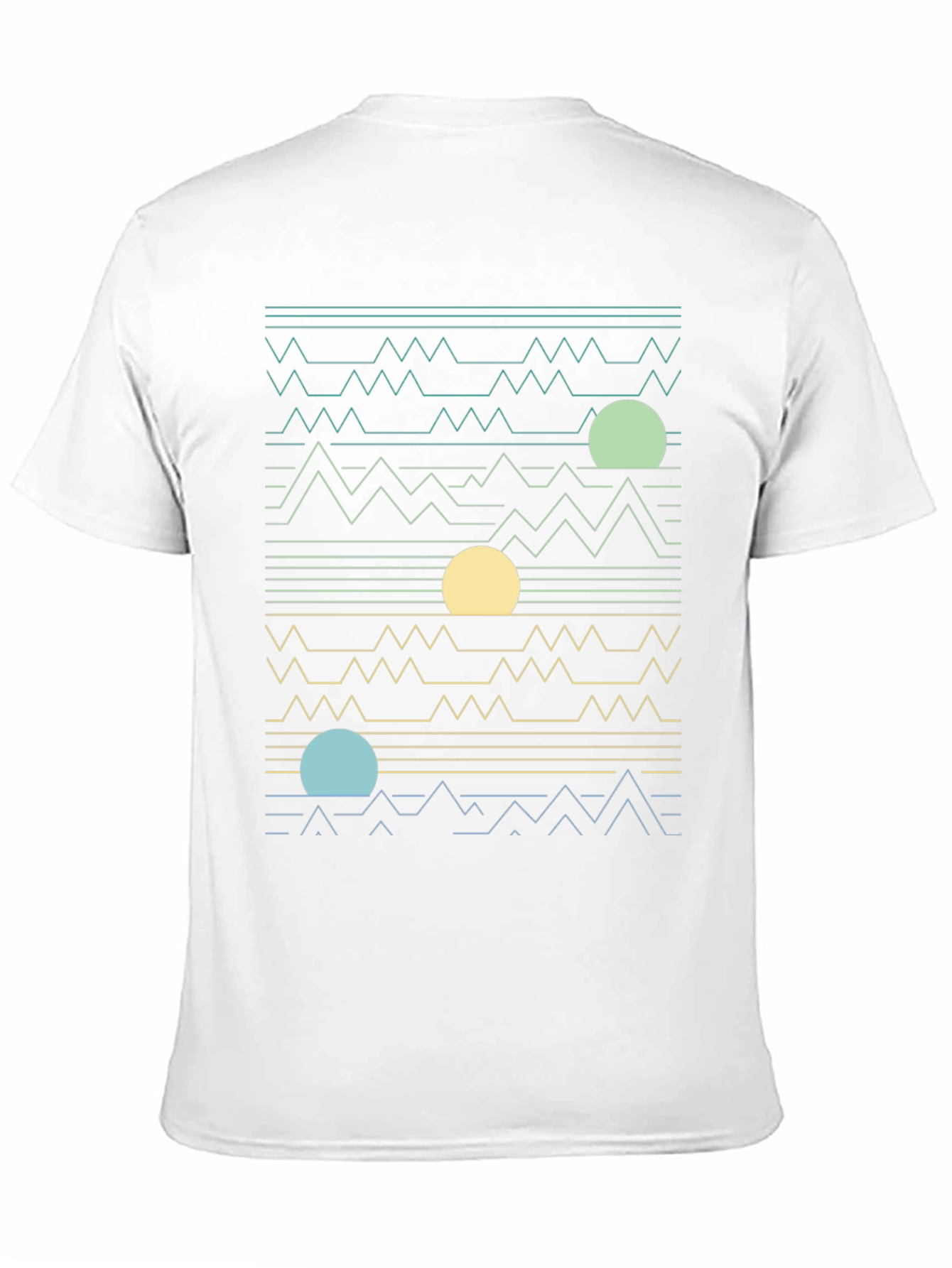 Abstract Landscape Graphic Tee - Stylish Mens Casual Wear