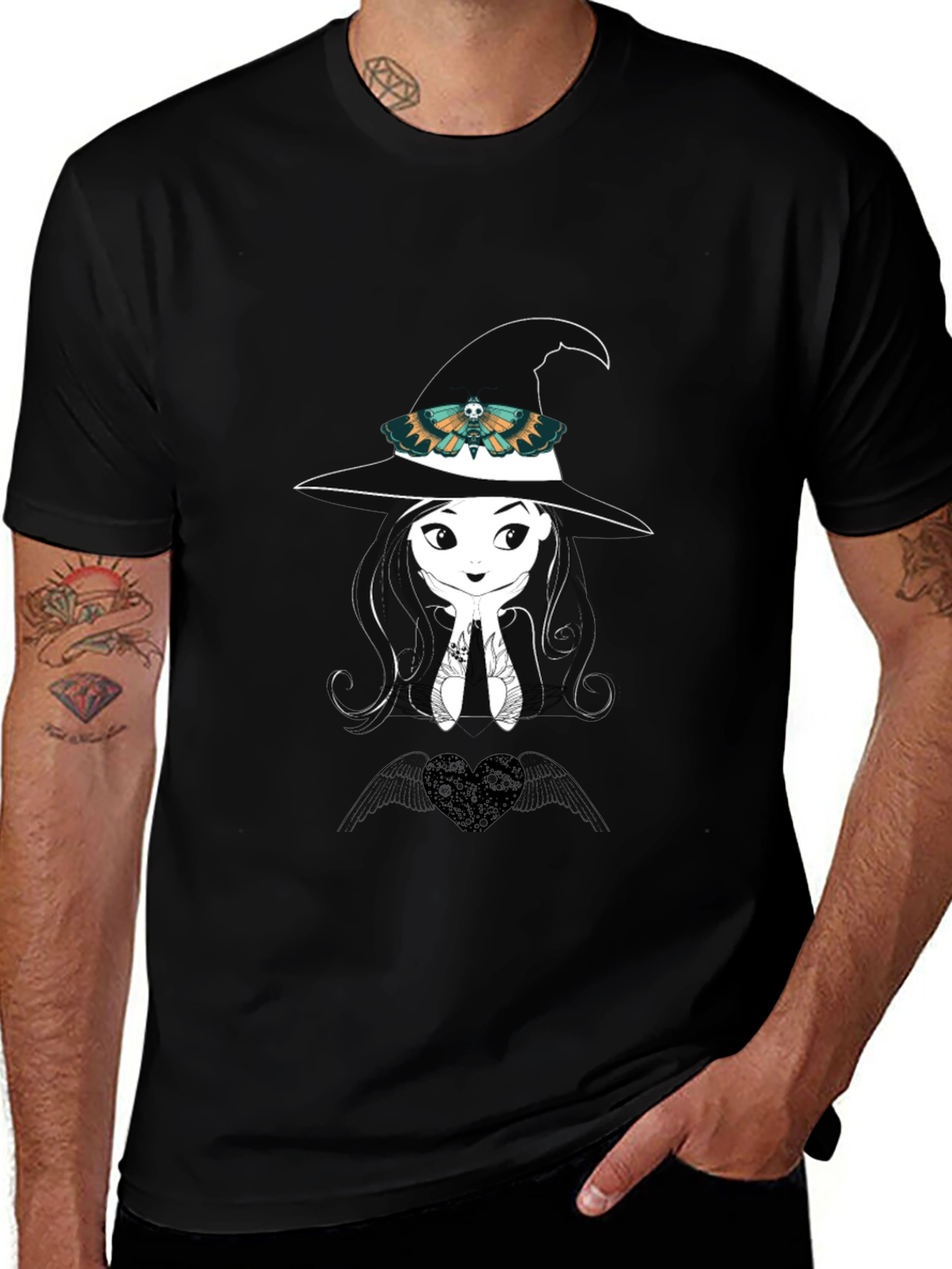 Witch Moth Graphic Tee - Black