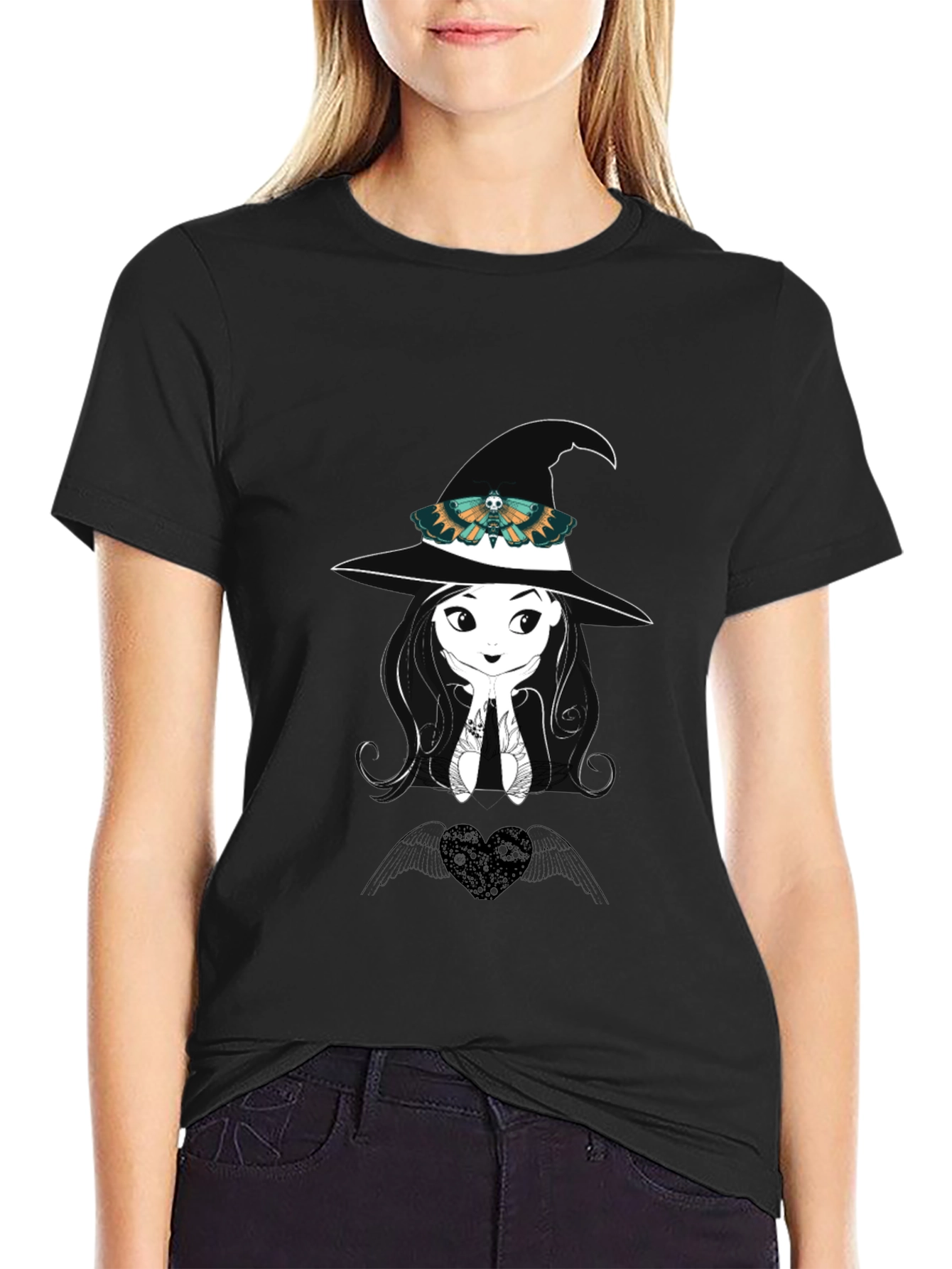 Witch Moth Graphic Tee - Black