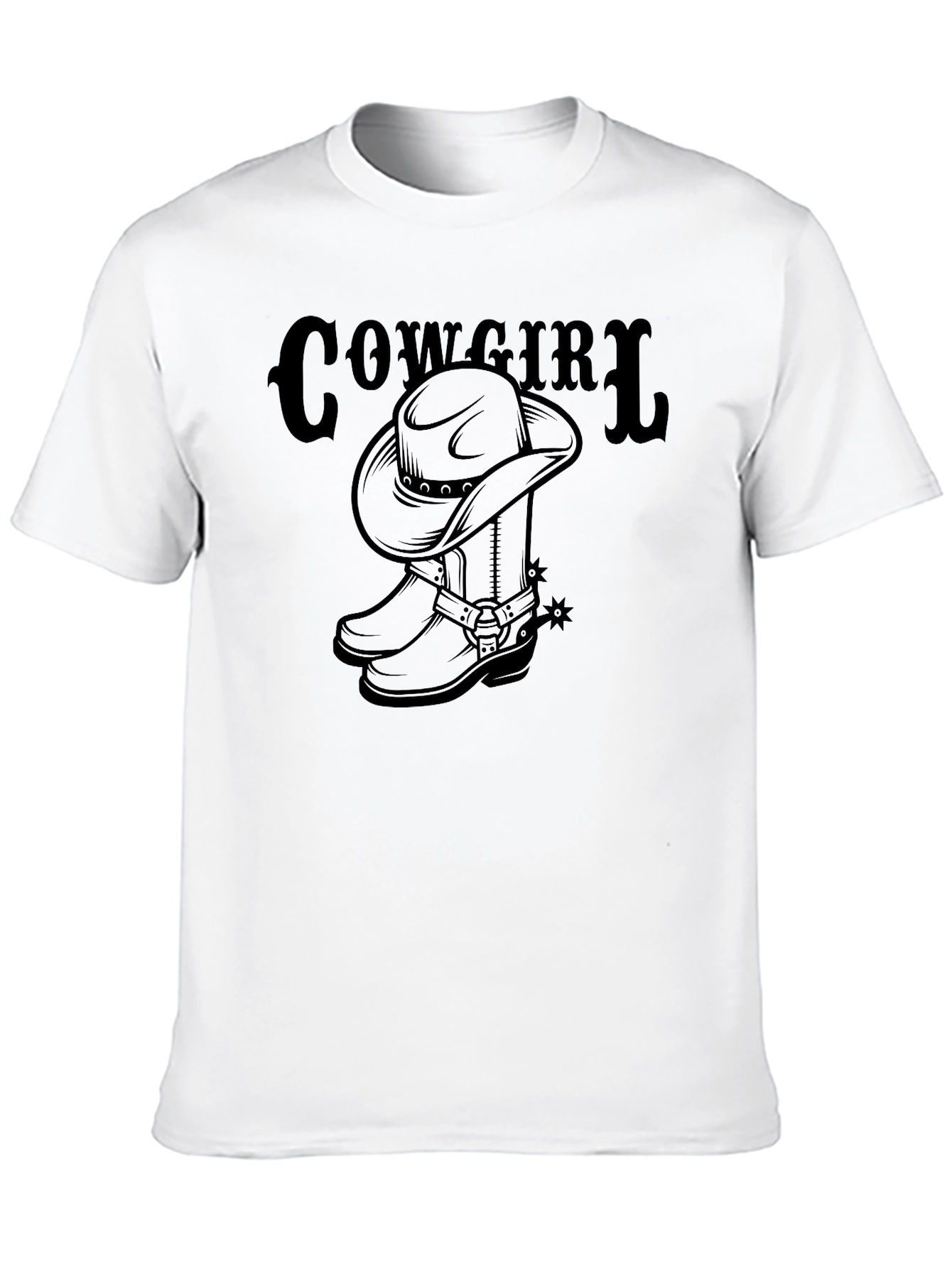Cowgirl Hat & Boots Graphic T-Shirt