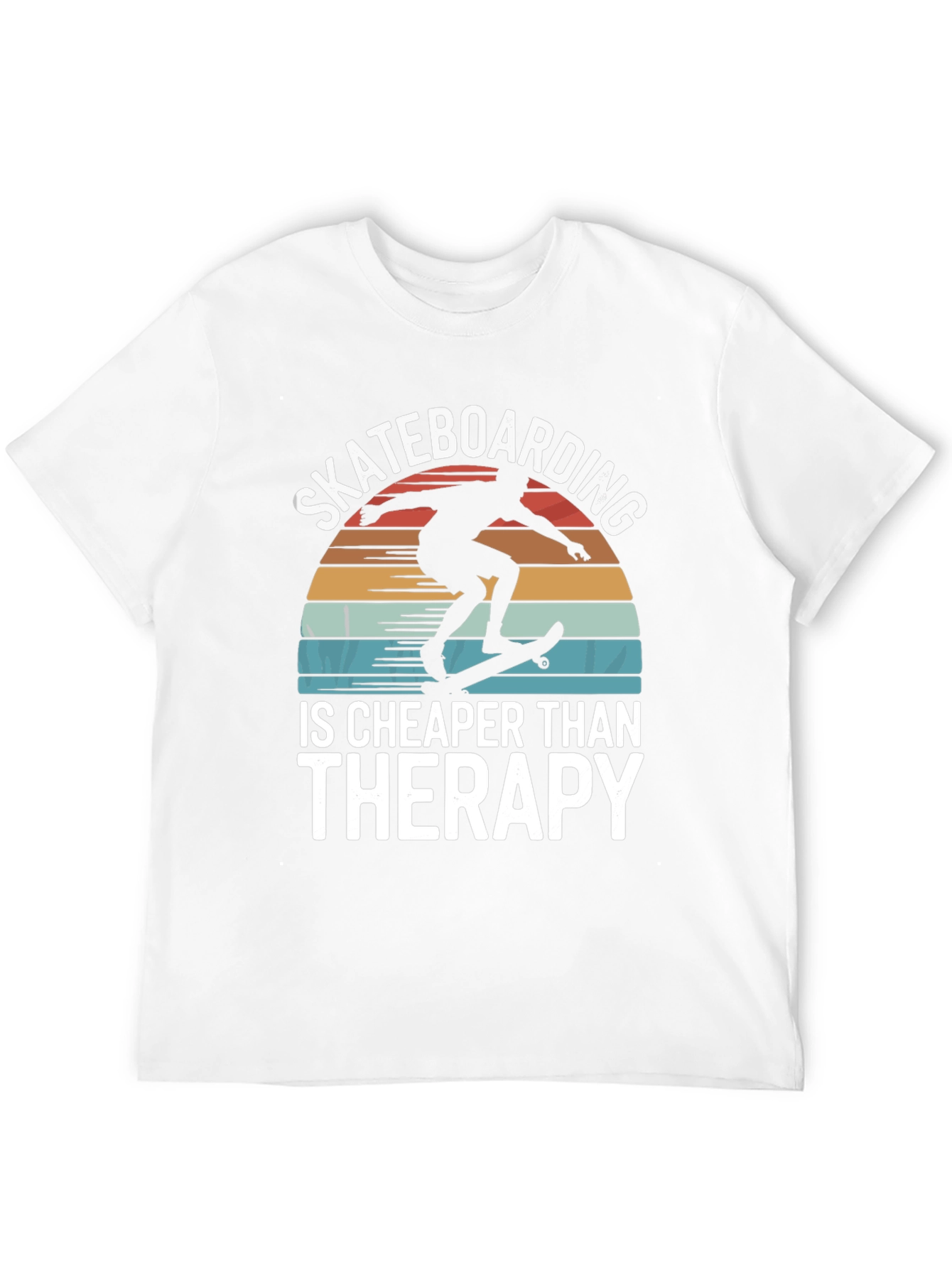Skateboarding is Cheaper Than Therapy Graphic Tee