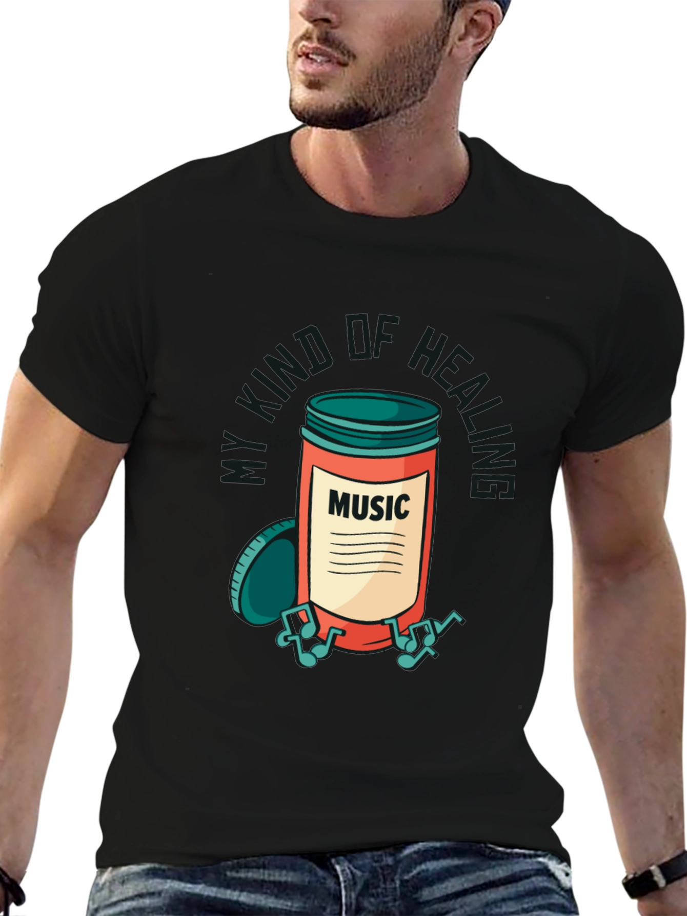 Music Jar Graphic Tee - Healing Vibes