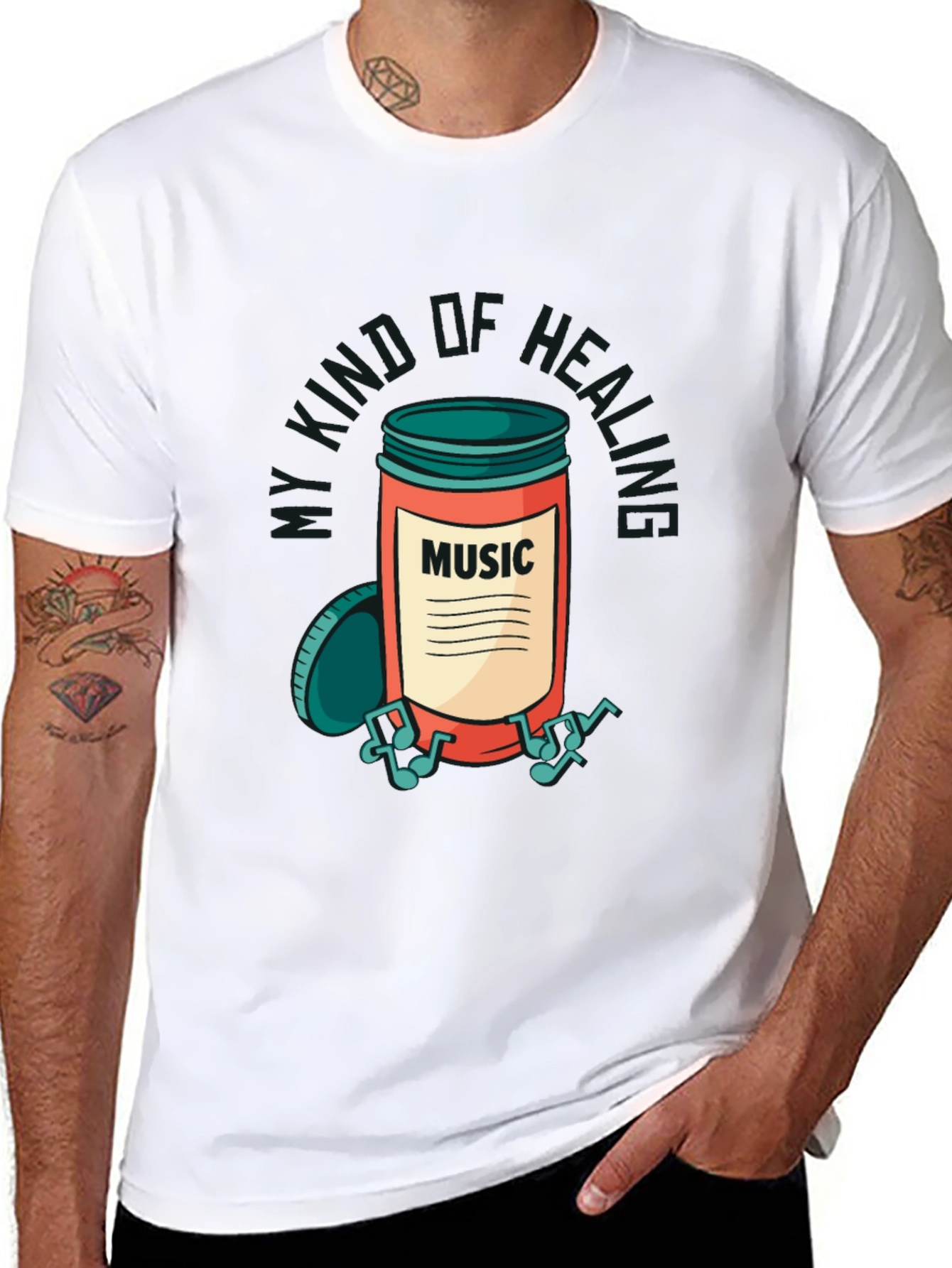 Music Jar Graphic Tee - Healing Vibes