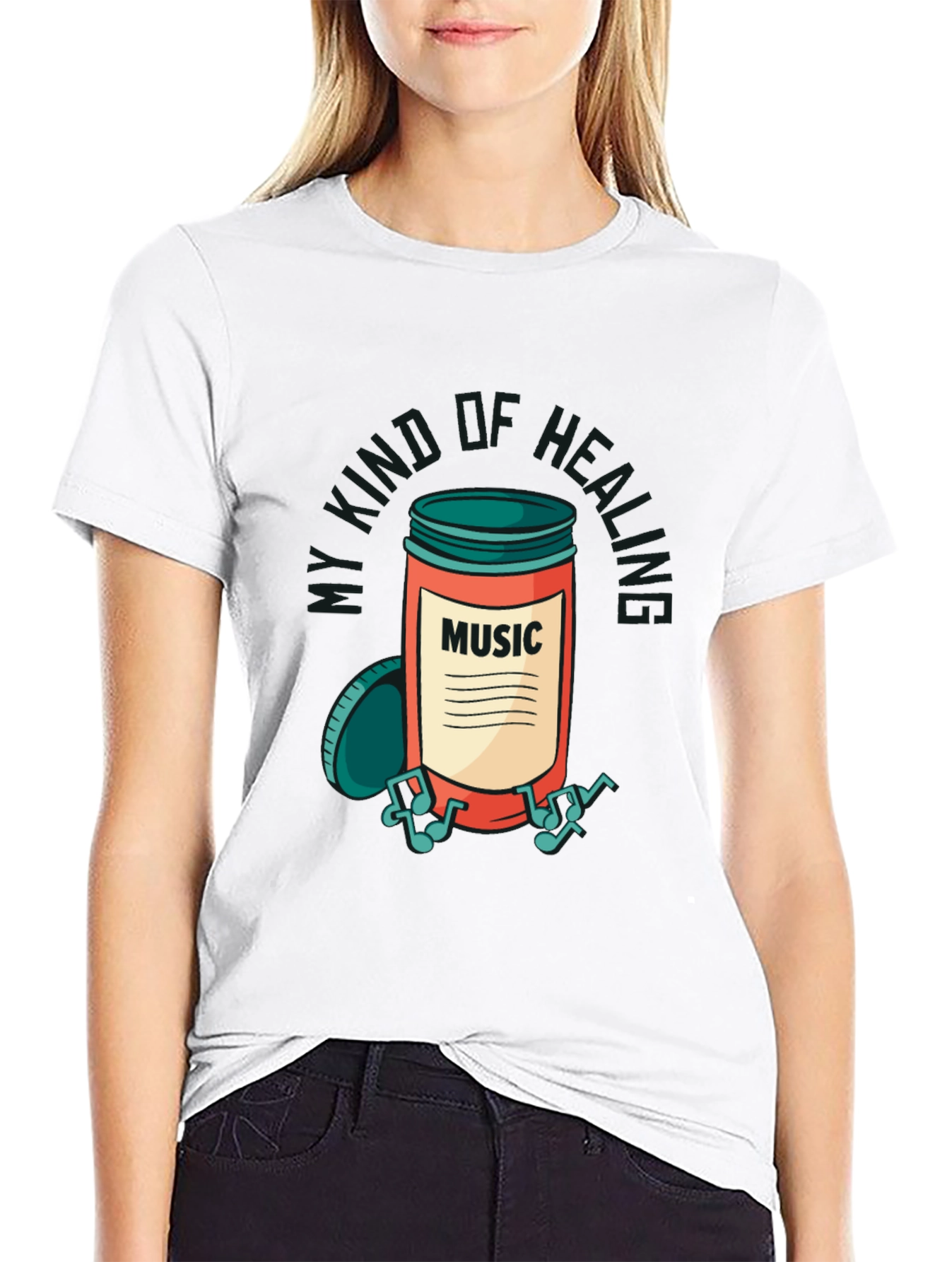 Music Jar Graphic Tee - Healing Vibes