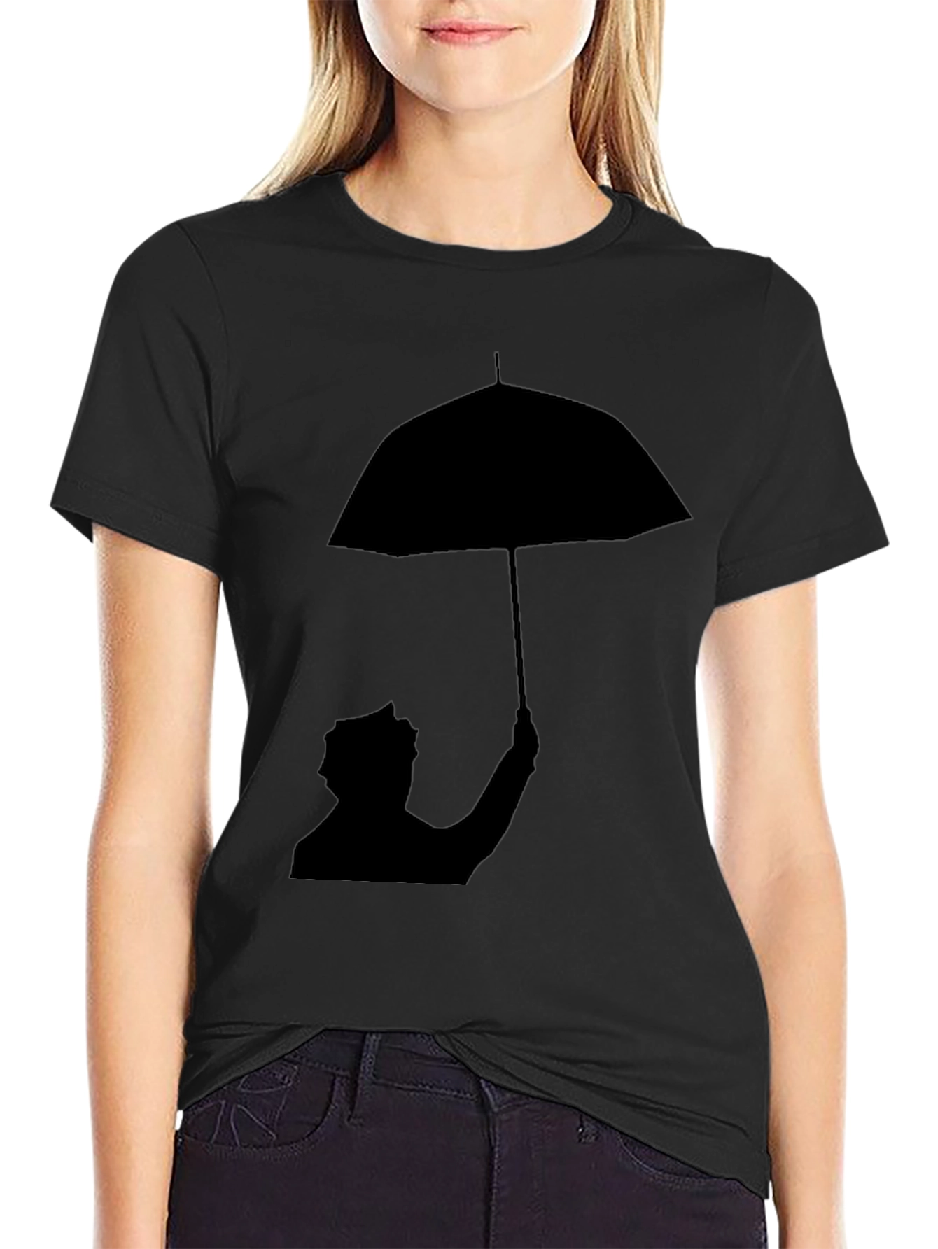 Umbrella Silhouette Graphic T-Shirt