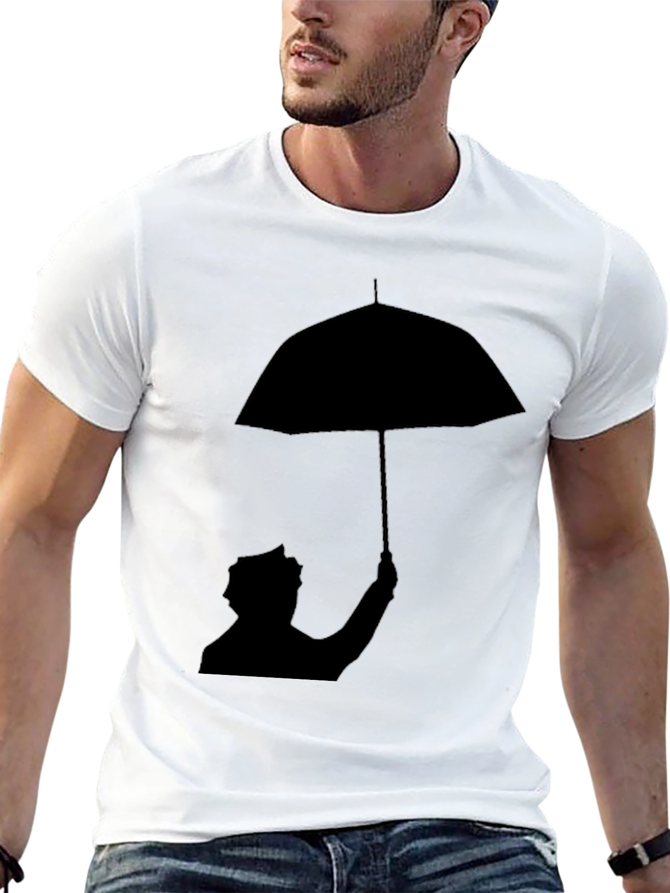 Umbrella Silhouette Graphic T-Shirt