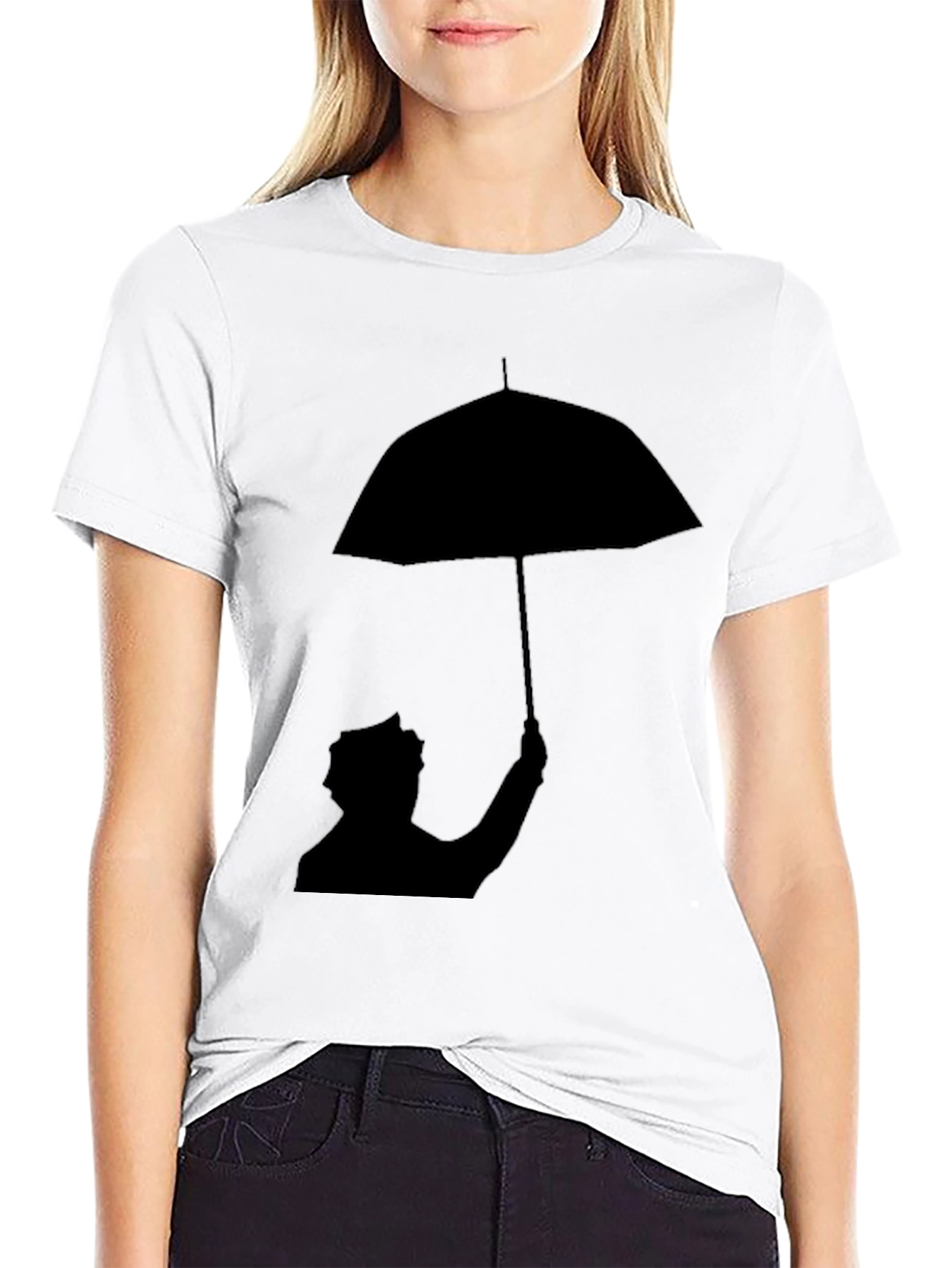 Umbrella Silhouette Graphic T-Shirt