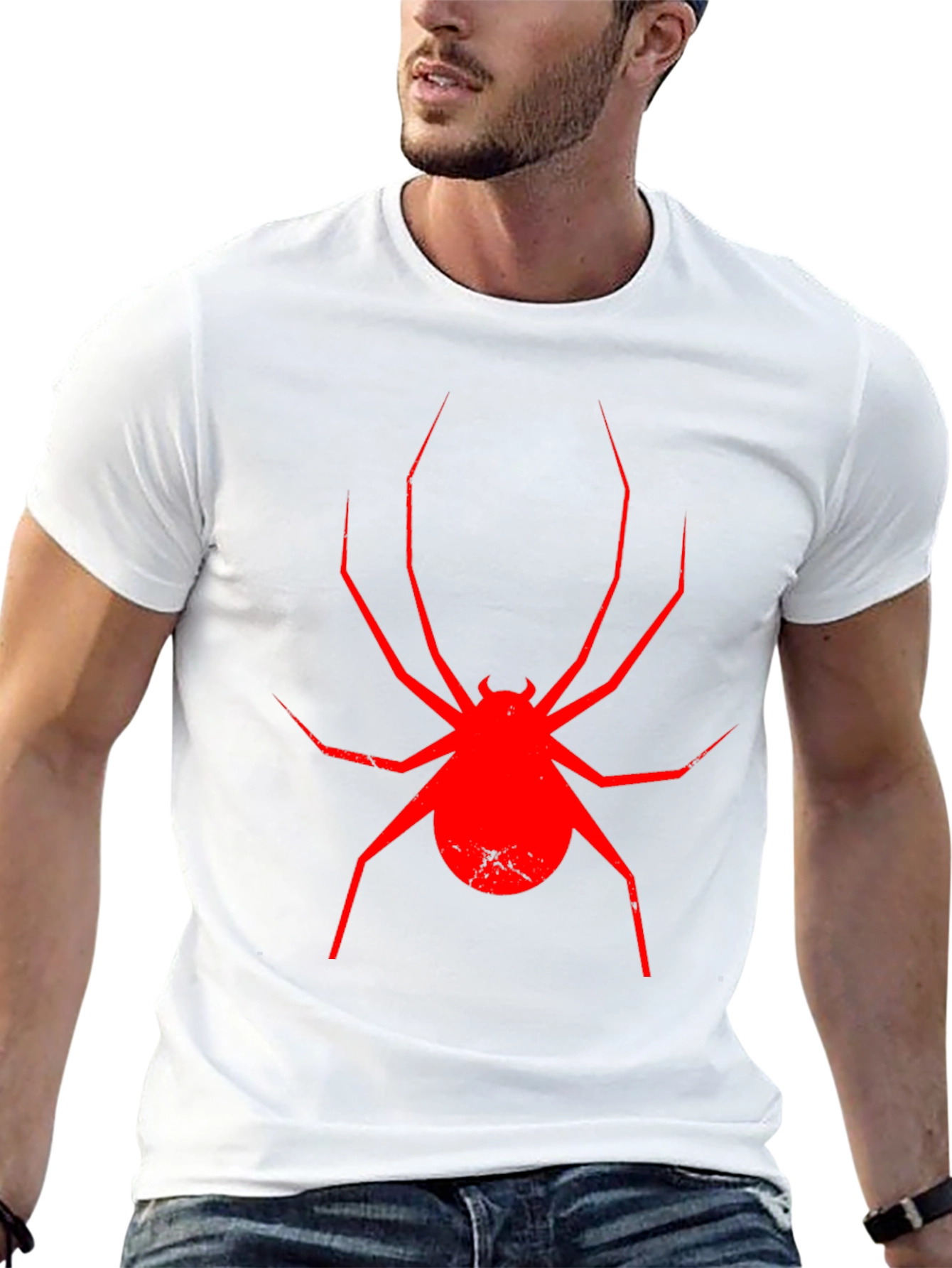 Red Spider Graphic Black T-Shirt