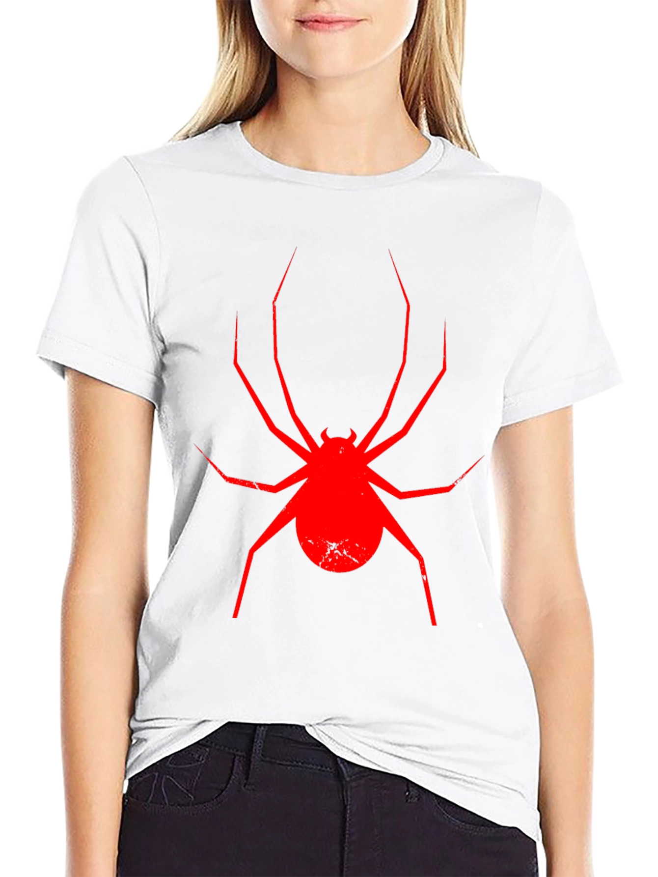 Red Spider Graphic Black T-Shirt