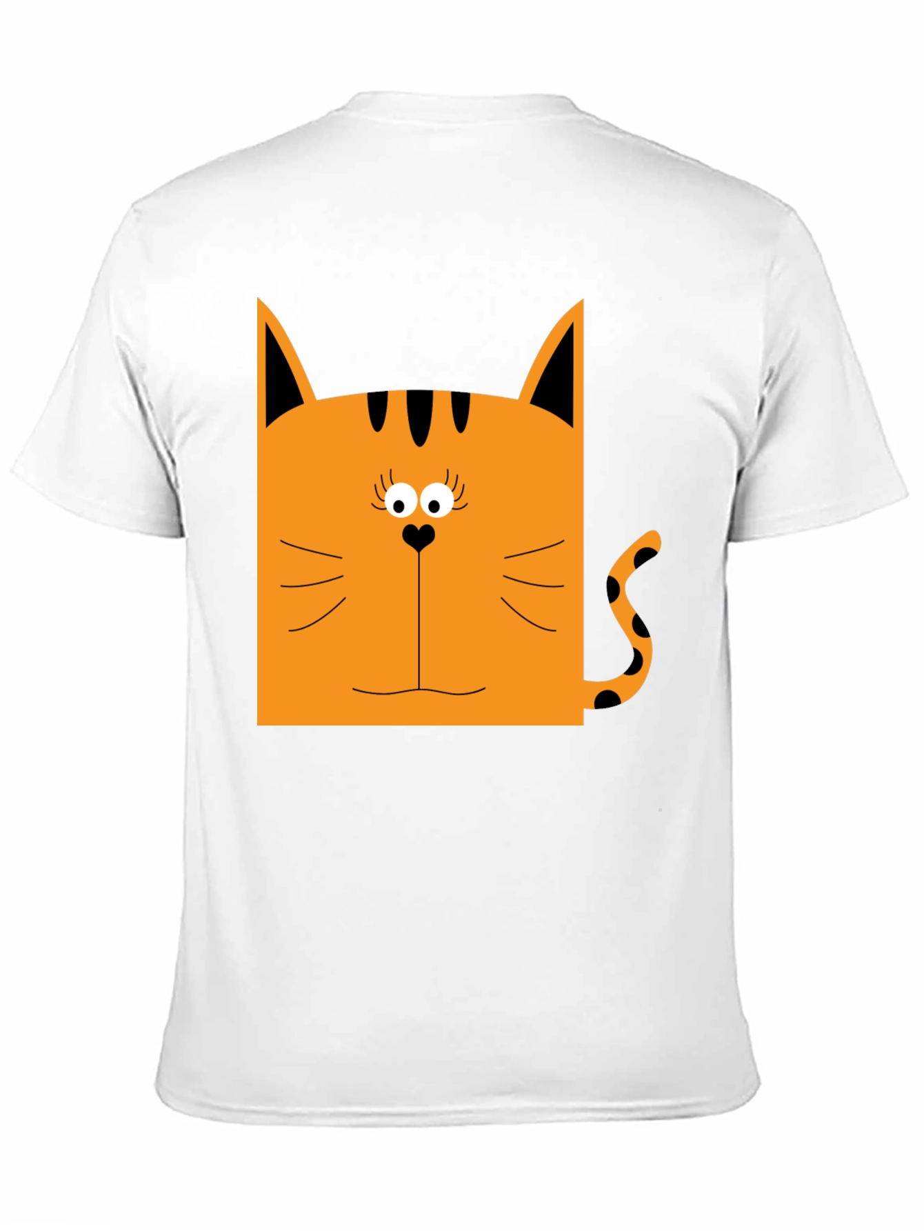 Funny Cat Graphic T-Shirt Black Cotton Tee