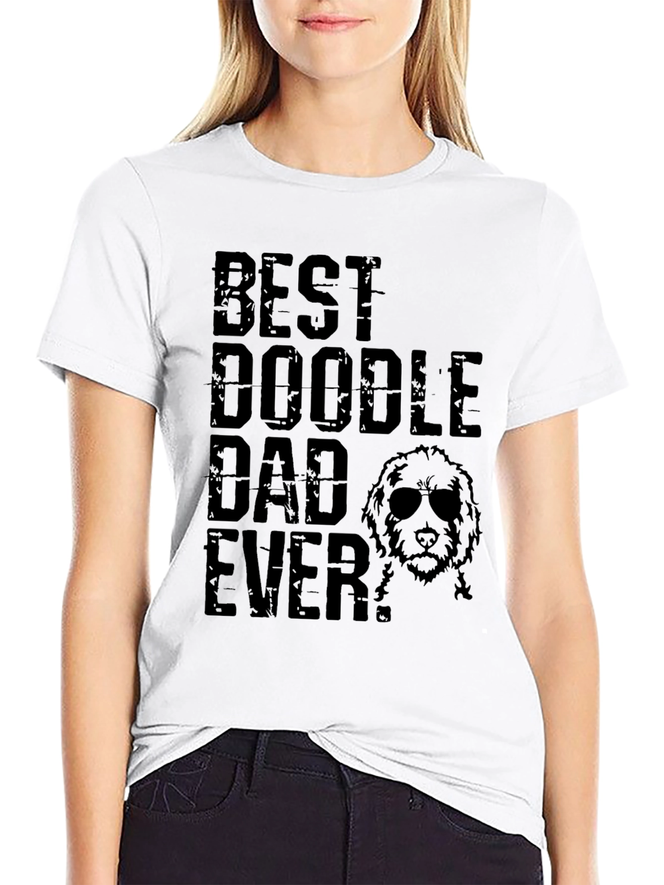 Best Doodle Dad Ever Mens Black T-Shirt