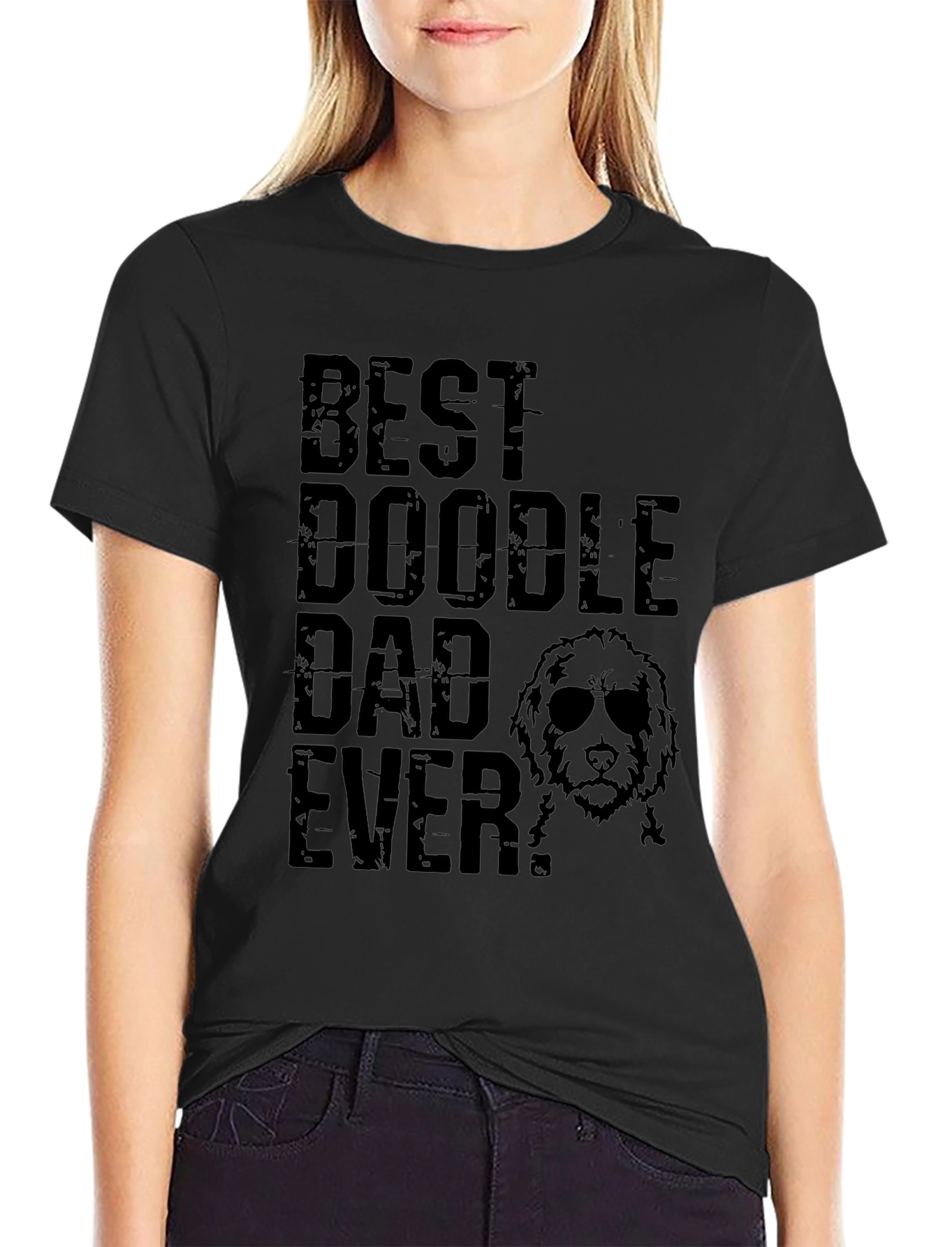Best Doodle Dad Ever Mens Black T-Shirt