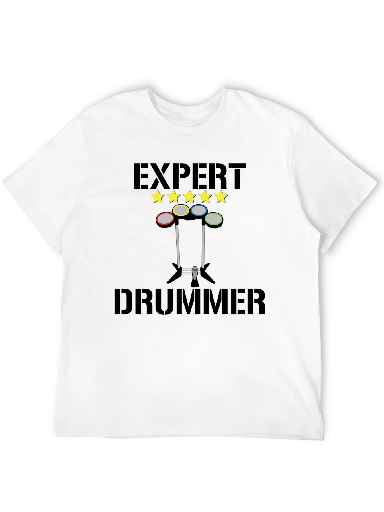 Expert Drummer Graphic T-Shirt - Black