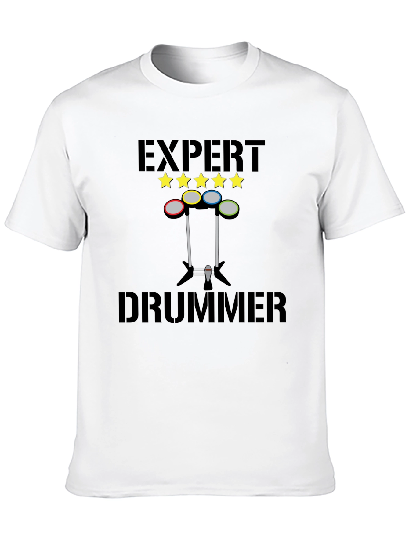 Expert Drummer Graphic T-Shirt - Black