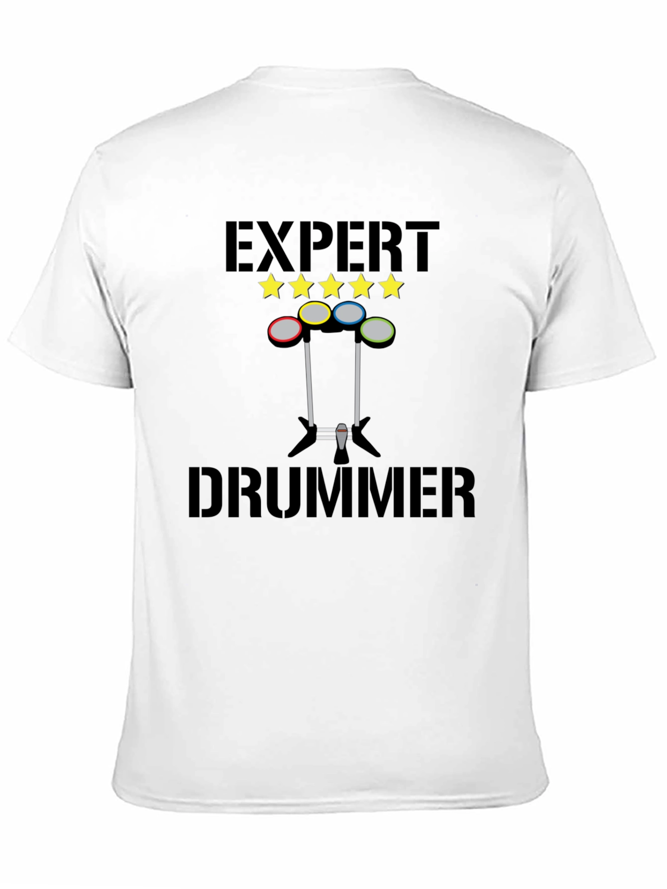 Expert Drummer Graphic T-Shirt - Black