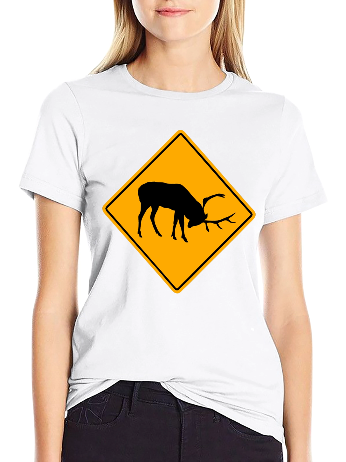 Elk Crossing Black T-Shirt - Wildlife Tee