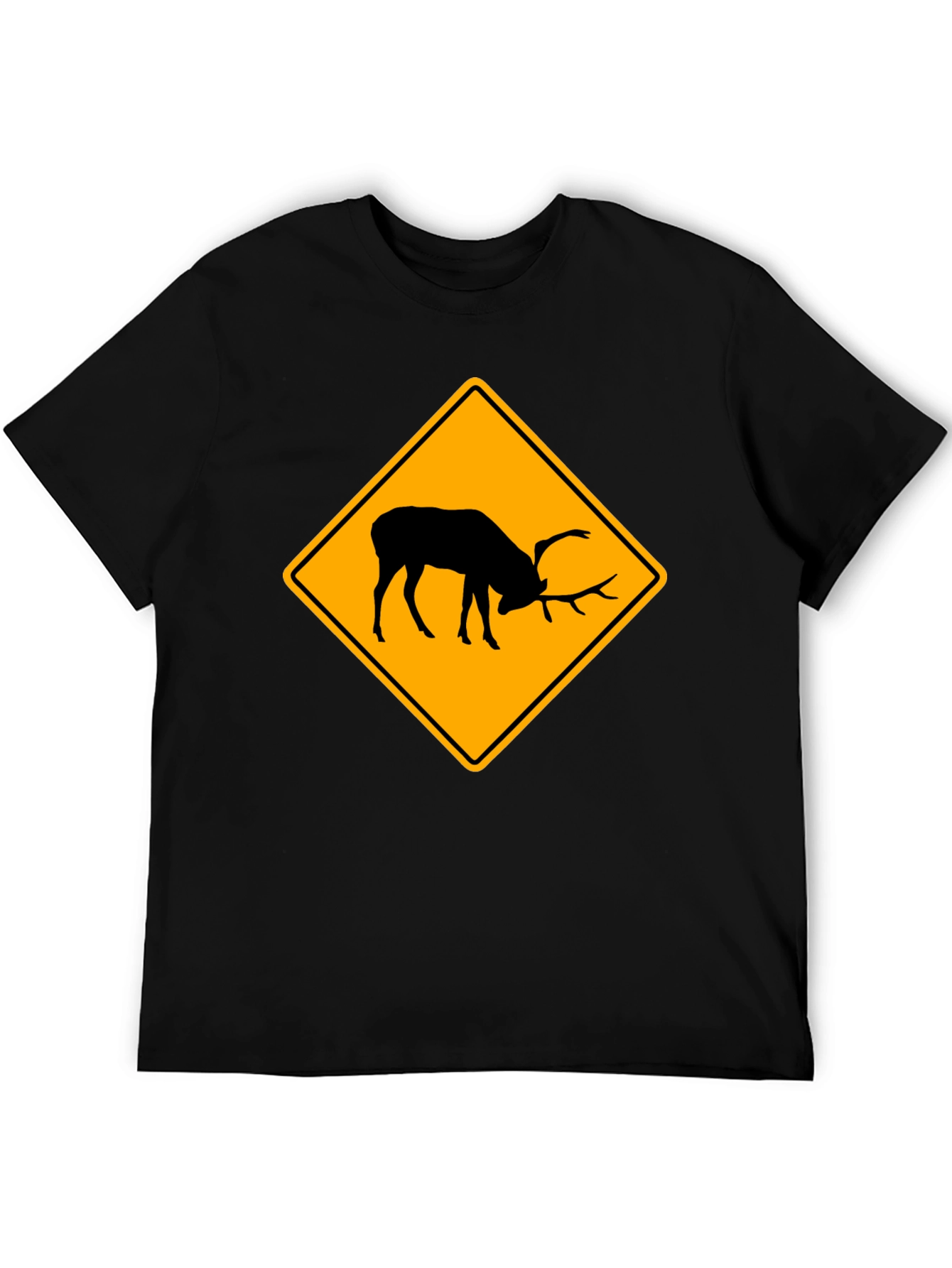 Elk Crossing Black T-Shirt - Wildlife Tee