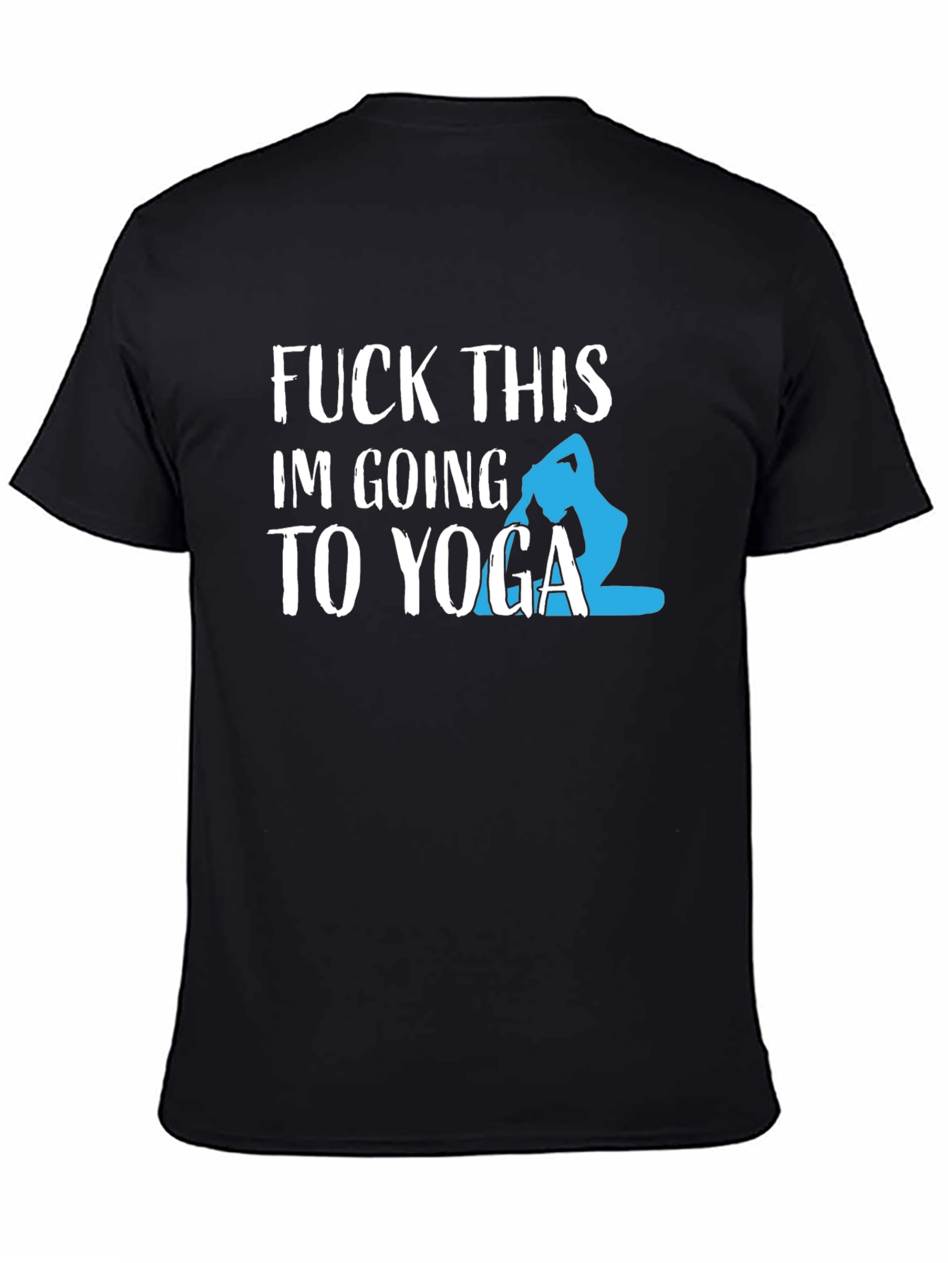 Funny Yoga Graphic Tee - Mens Black T-Shirt