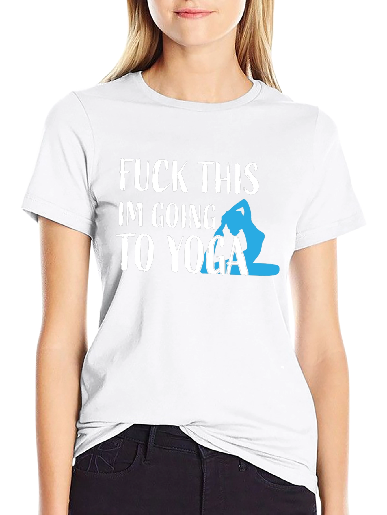 Funny Yoga Graphic Tee - Mens Black T-Shirt