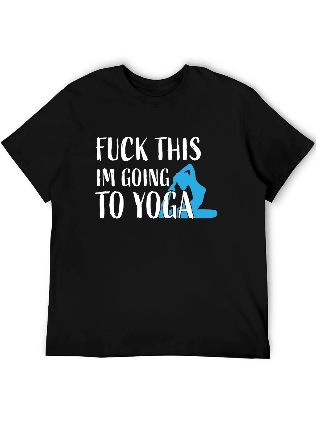 Funny Yoga Graphic Tee - Mens Black T-Shirt
