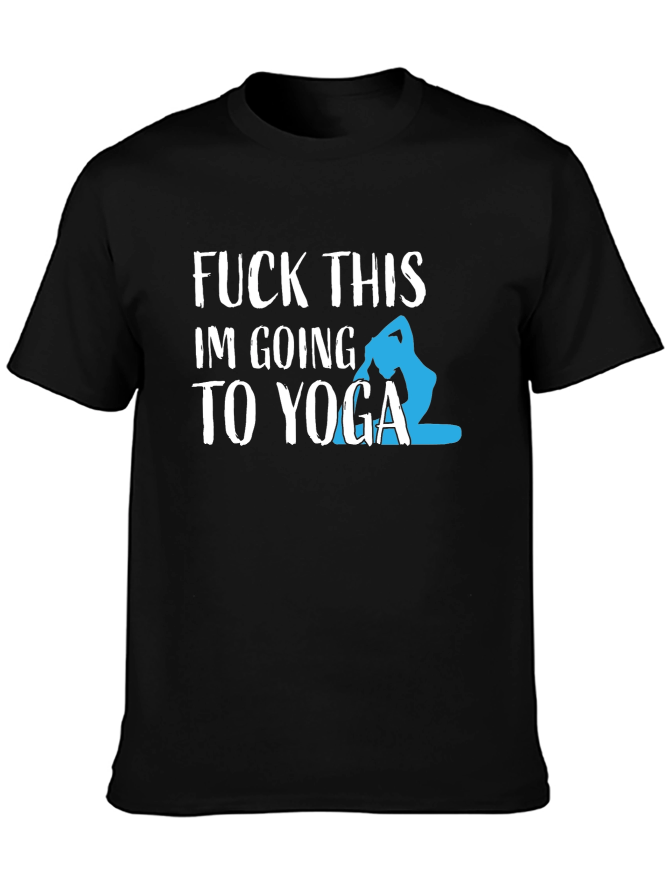 Funny Yoga Graphic Tee - Mens Black T-Shirt
