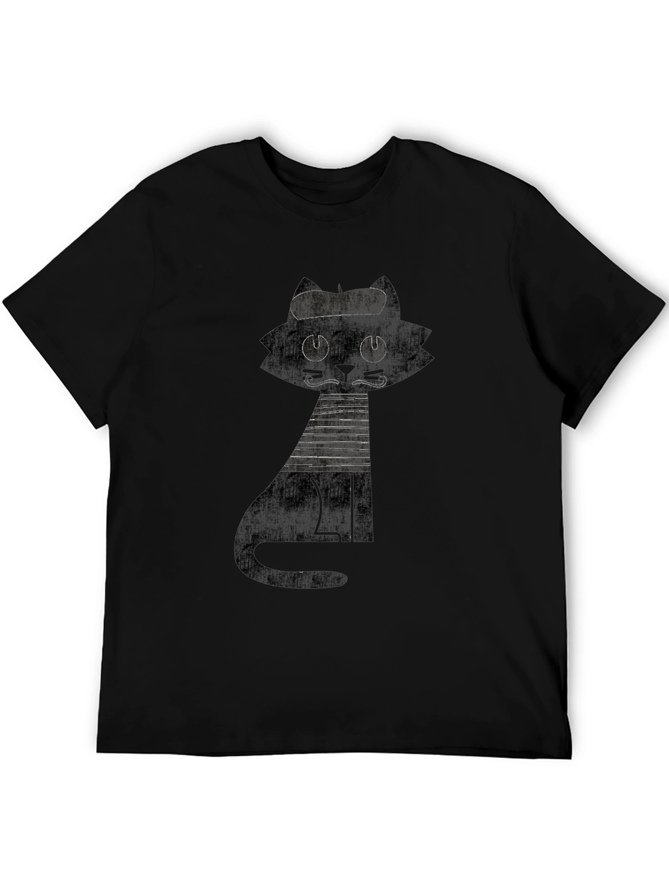 Black Cat Graphic Tee - Unique Design