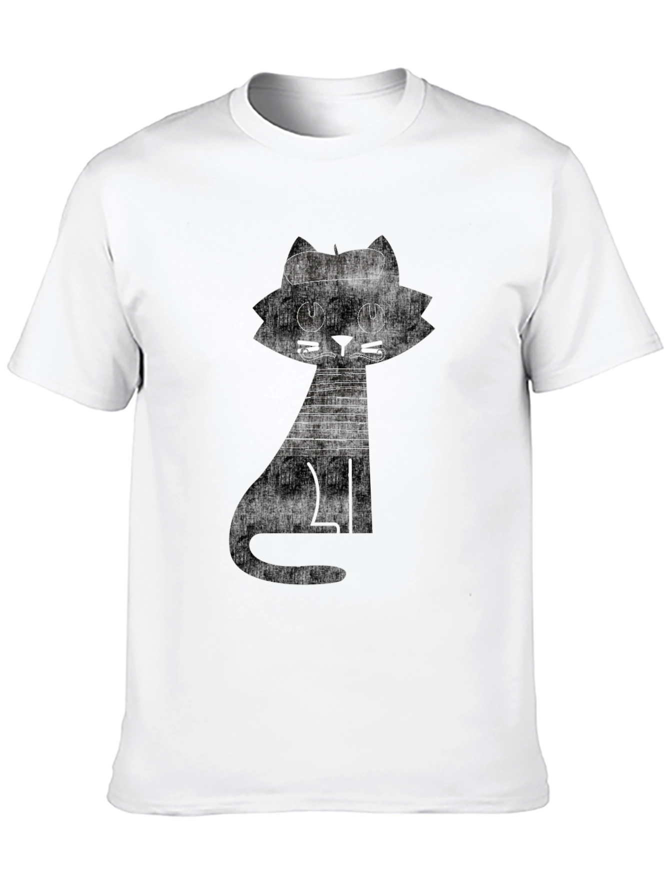 Black Cat Graphic Tee - Unique Design
