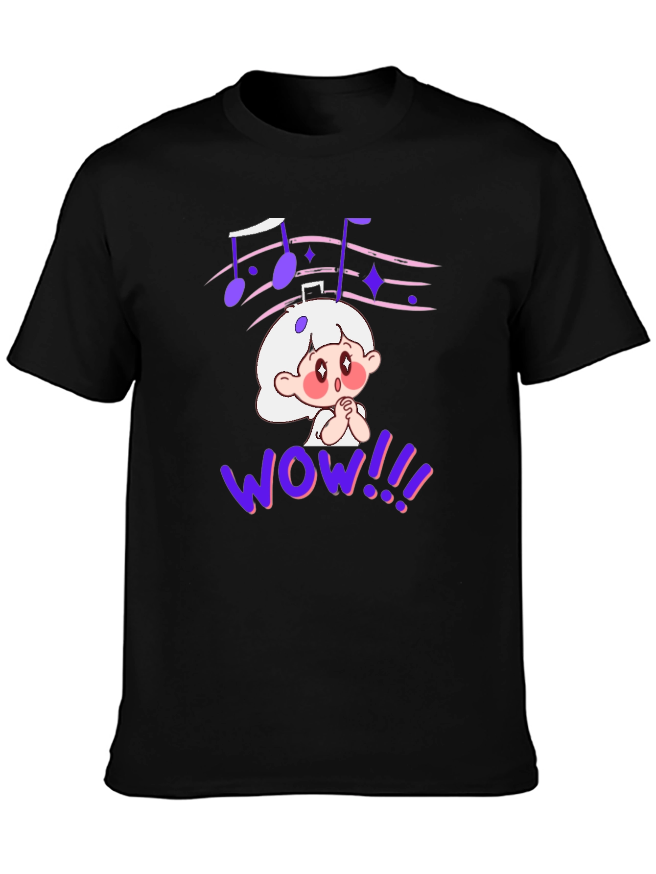 Cartoon Graphic Tee - Anime Music Lover Shirt