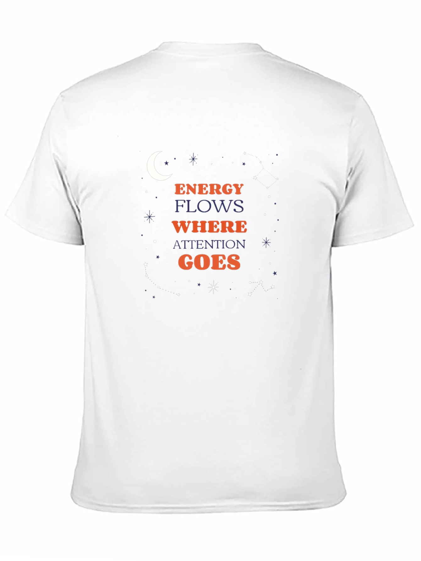 Energy Flows Where Attention Goes Black T-Shirt