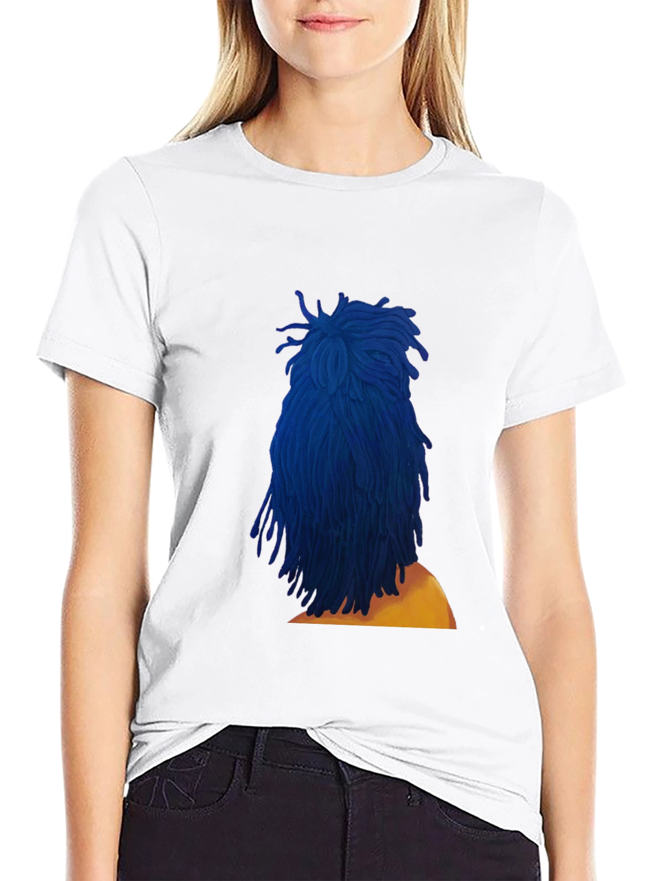 Blue Dreadlocks Graphic T-Shirt - Stylish & Unique