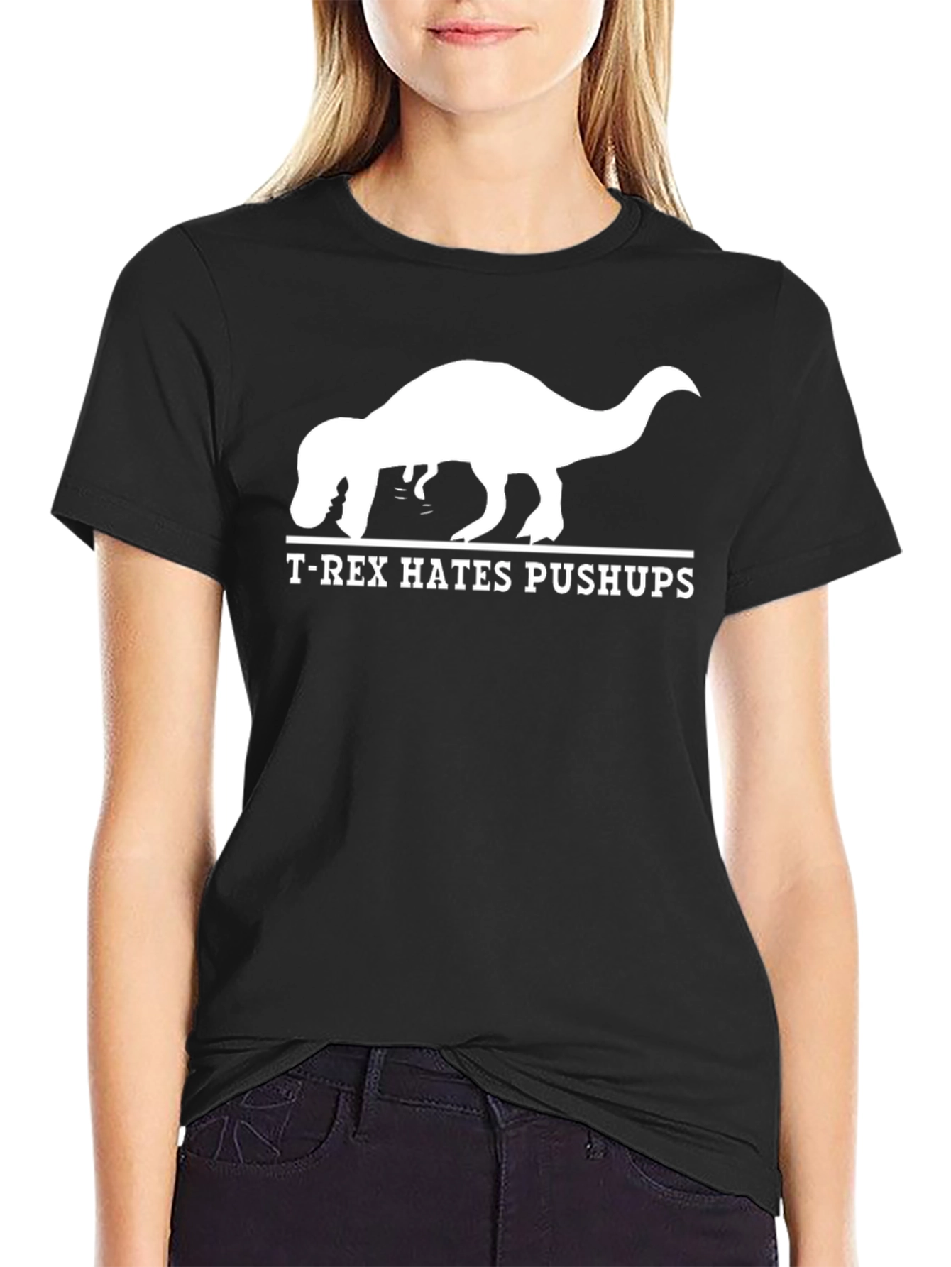 T-Rex Hates Pushups Graphic T-Shirt