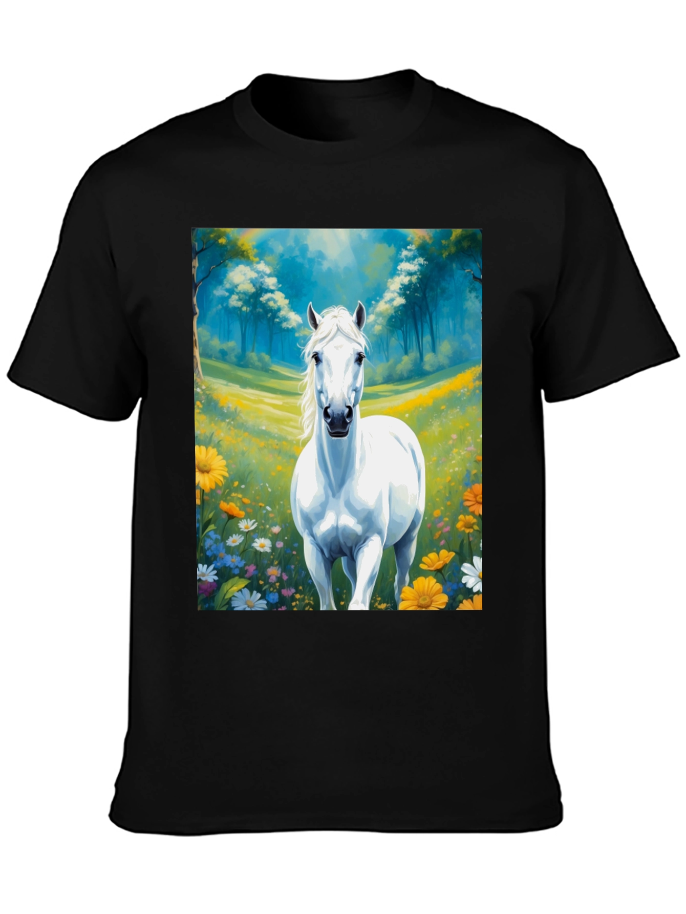 Horse T-Shirt Artistic Print Unisex Comfortable Fit