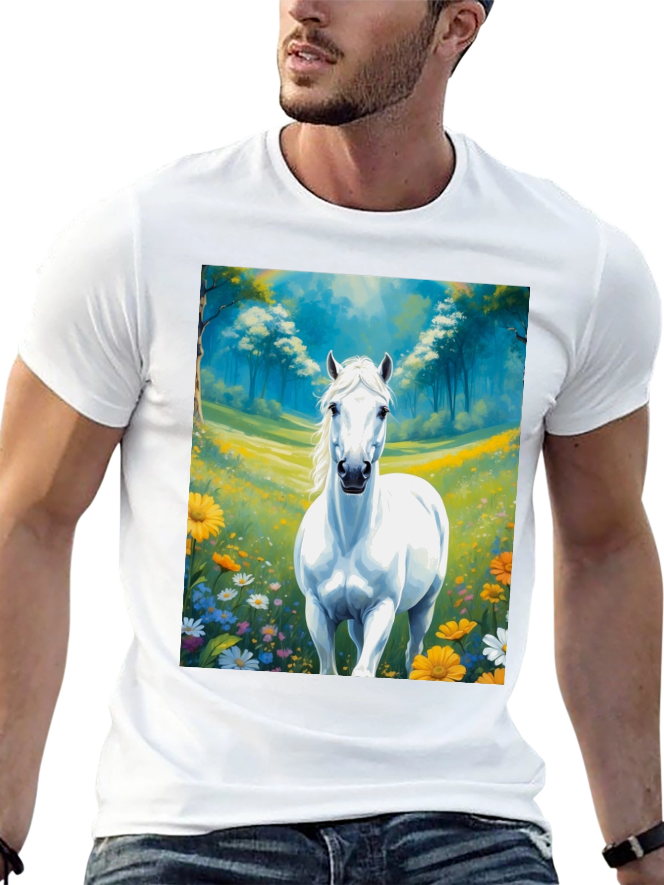 Horse T-Shirt Artistic Print Unisex Comfortable Fit