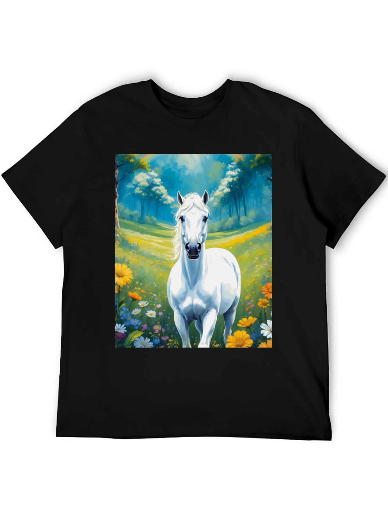 Horse T-Shirt Artistic Print Unisex Comfortable Fit