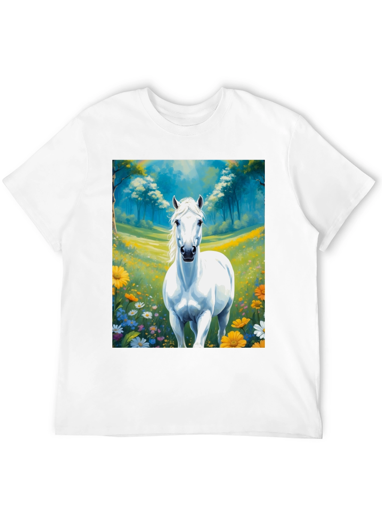 Horse T-Shirt Artistic Print Unisex Comfortable Fit